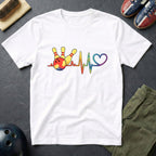 Colorful Bowling Heartbeat T-Shirt
