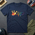 Colorful Bowling Heartbeat T-Shirt