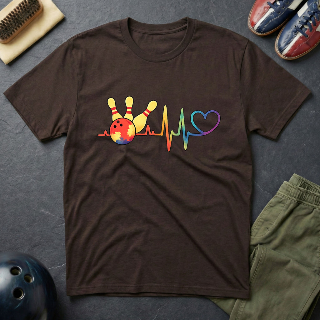 Colorful Bowling Heartbeat T-Shirt