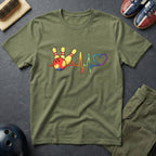 Colorful Bowling Heartbeat T-Shirt