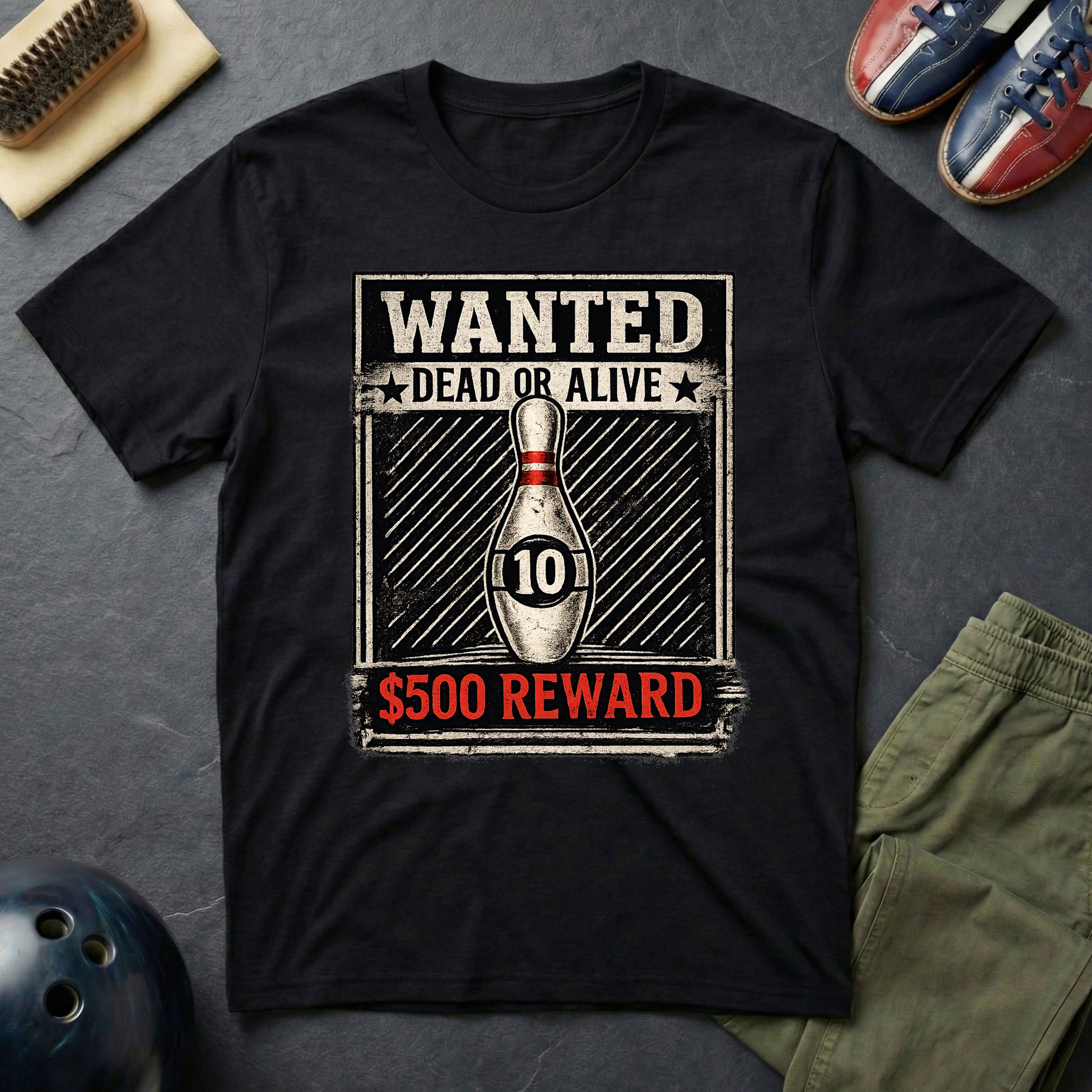 Wanted Dead Or Alive $500 Reward T-Shirt
