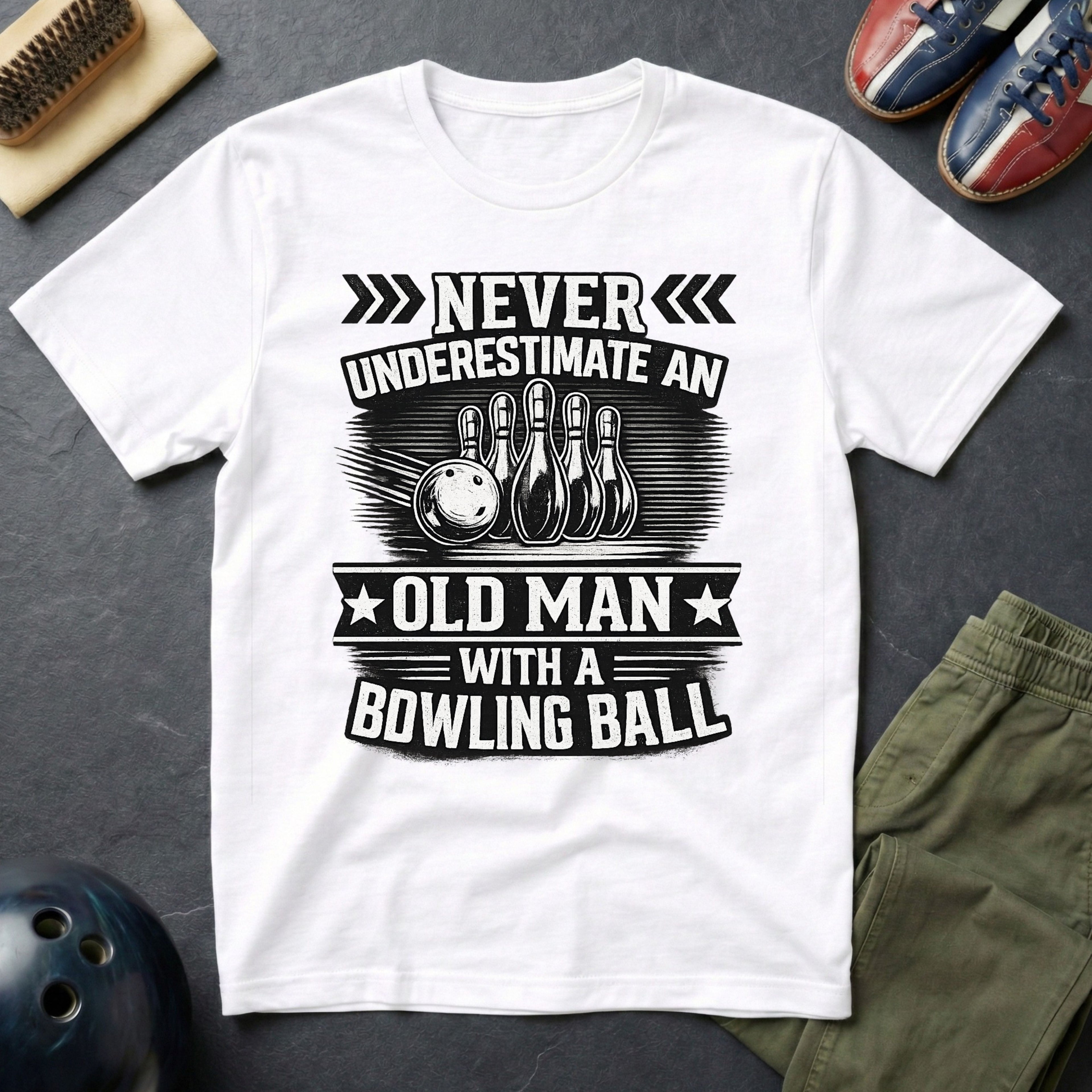 Never Under Estimate An Old Man T-Shirt