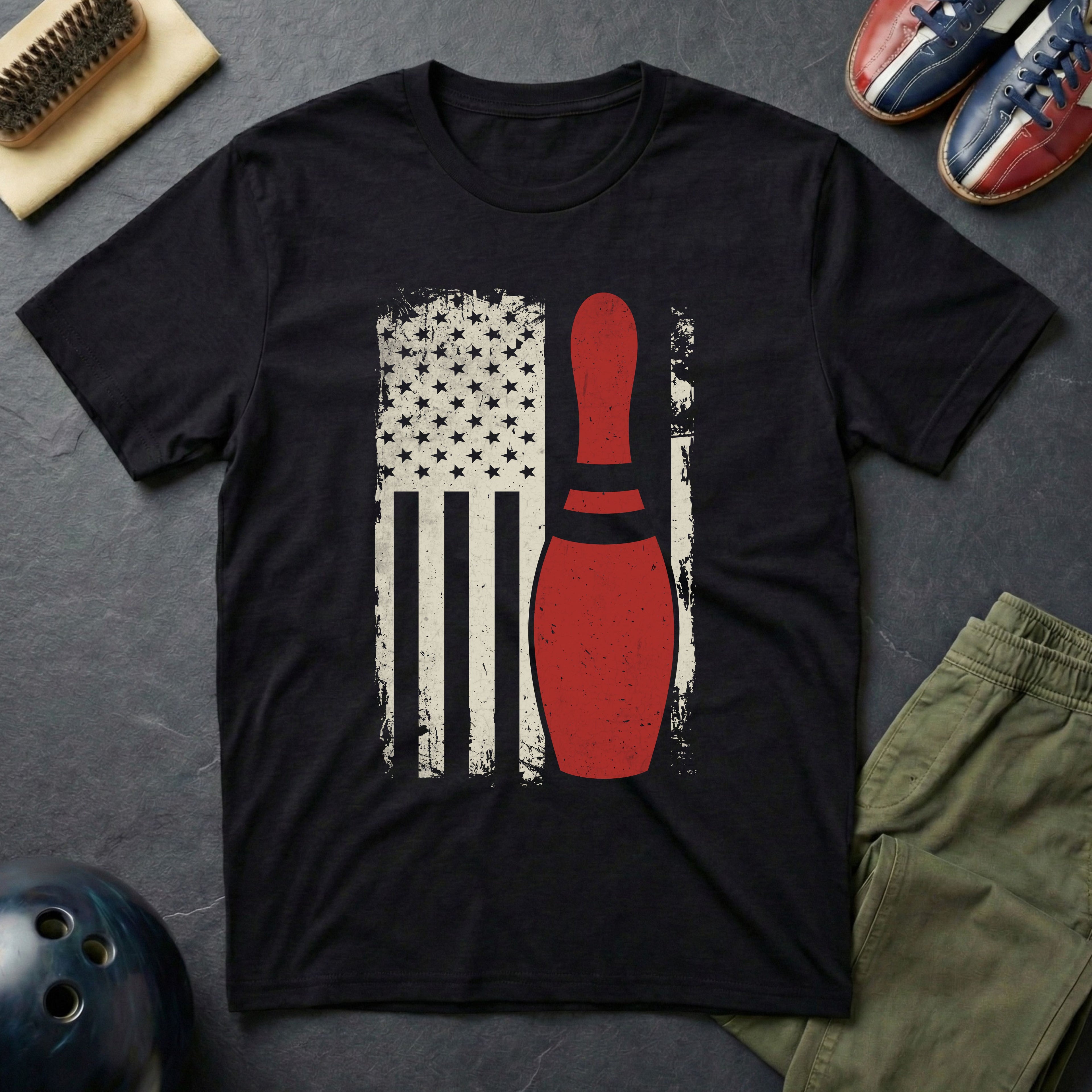U.S. Flag Bowling T-Shirt