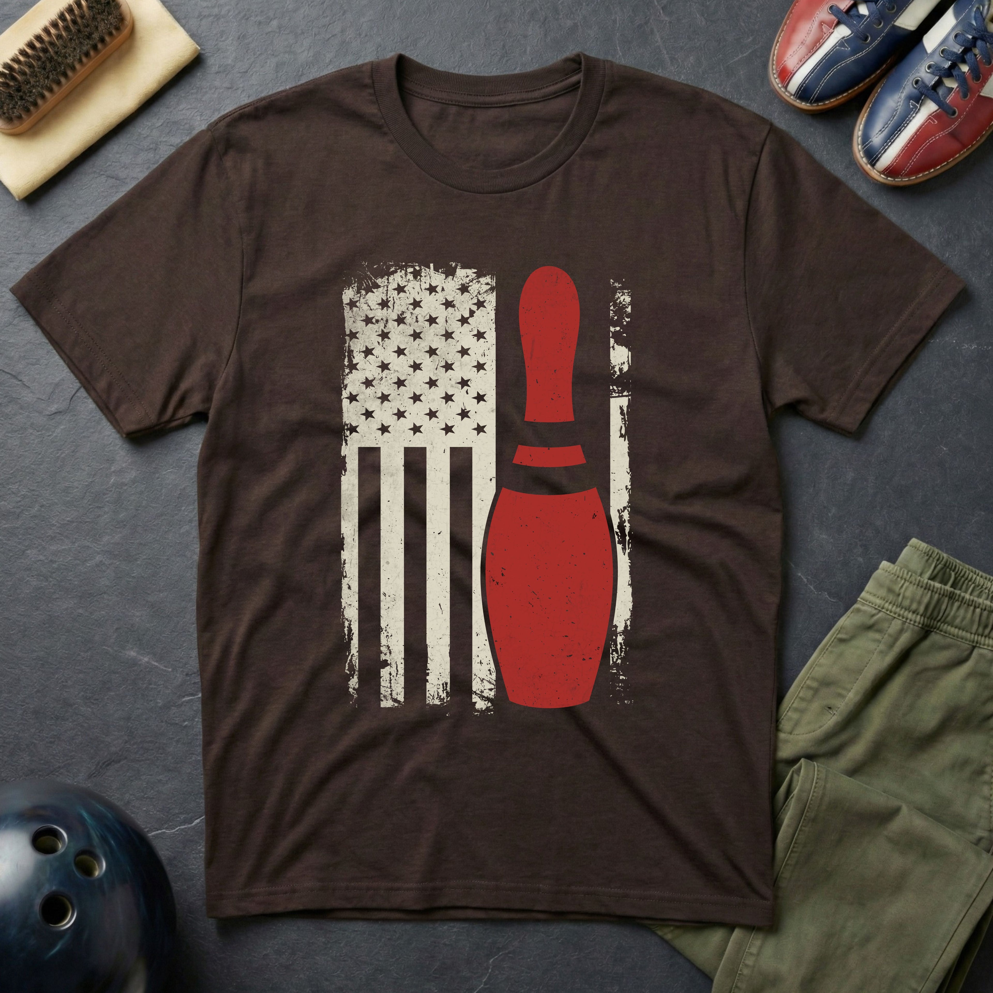U.S. Flag Bowling T-Shirt