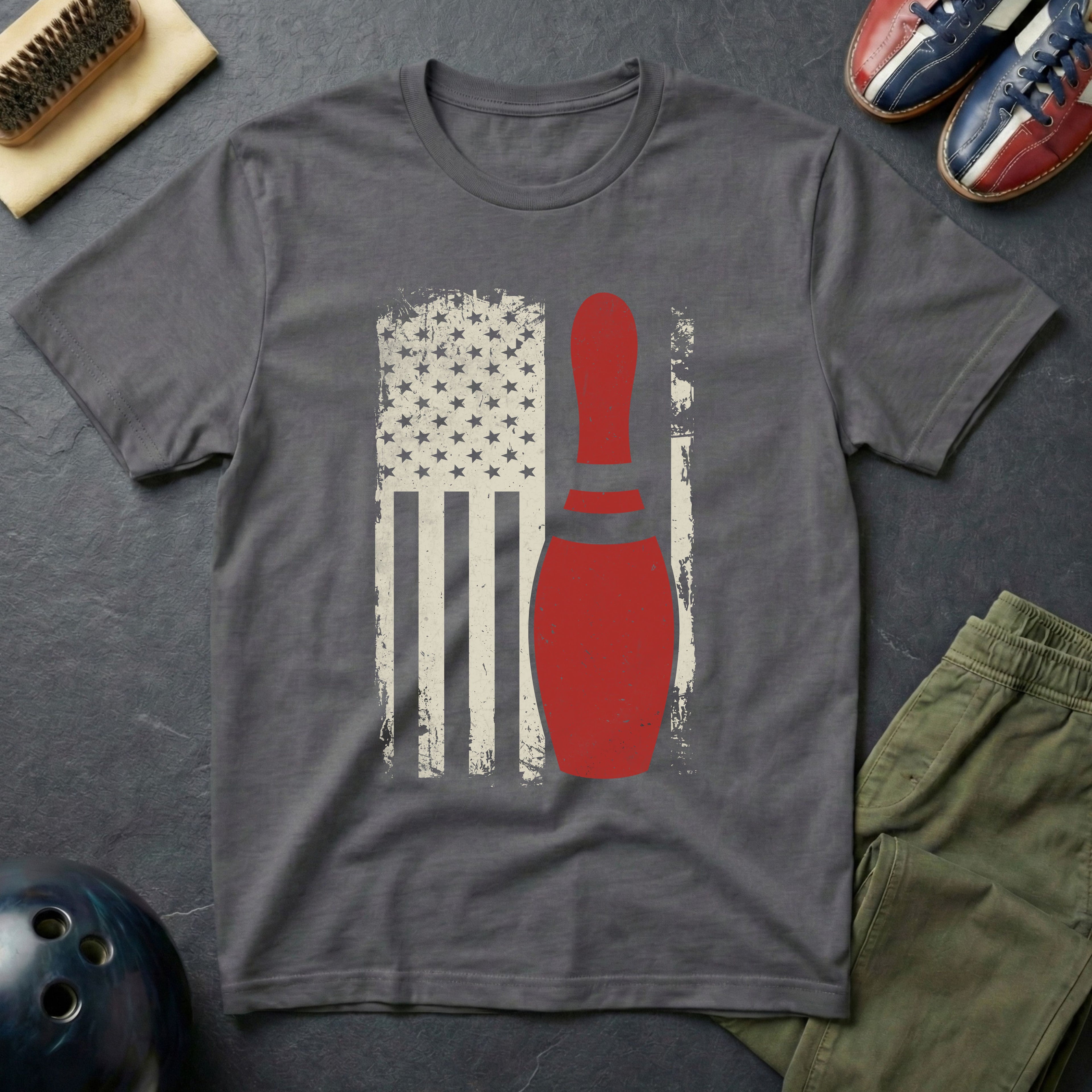 U.S. Flag Bowling T-Shirt