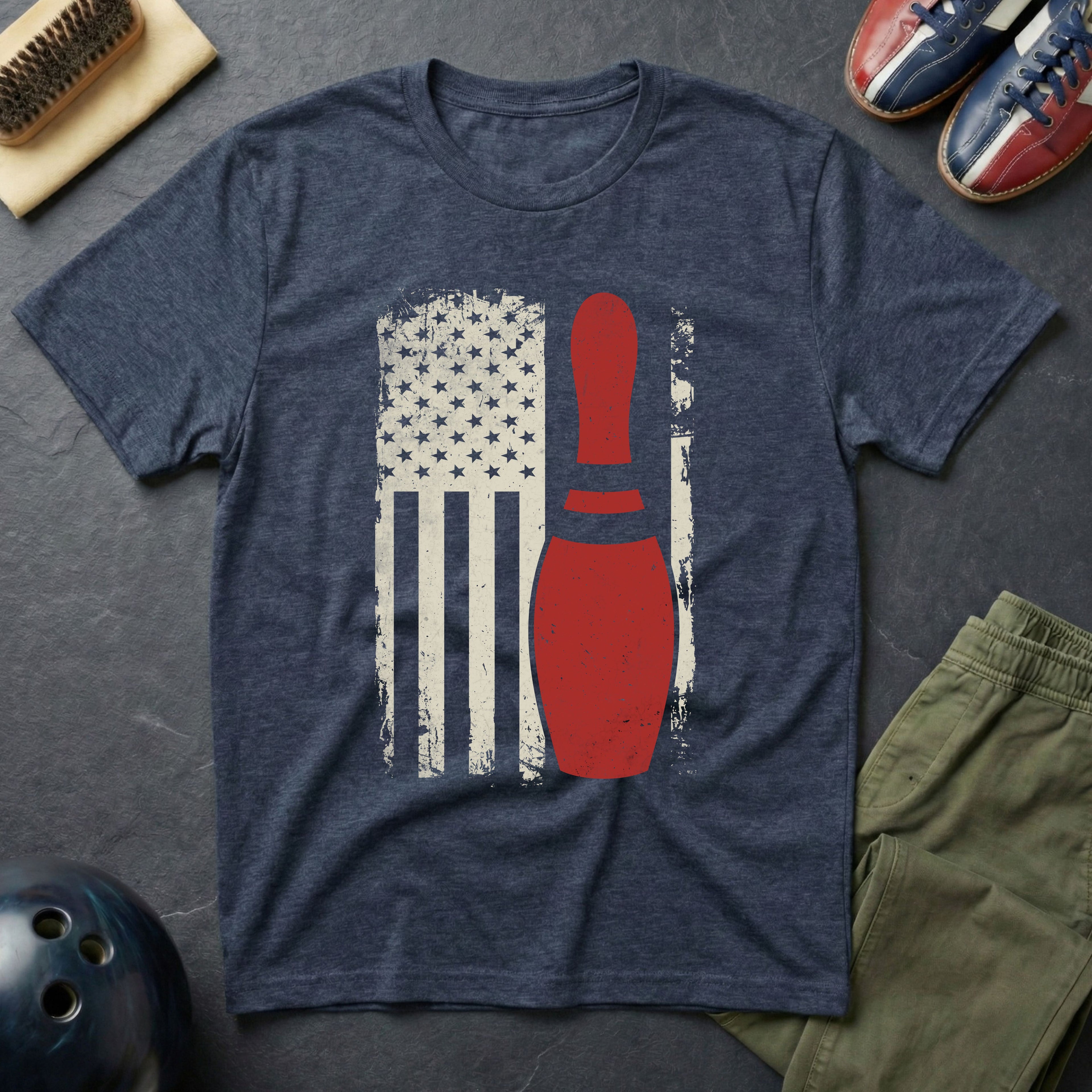 U.S. Flag Bowling T-Shirt