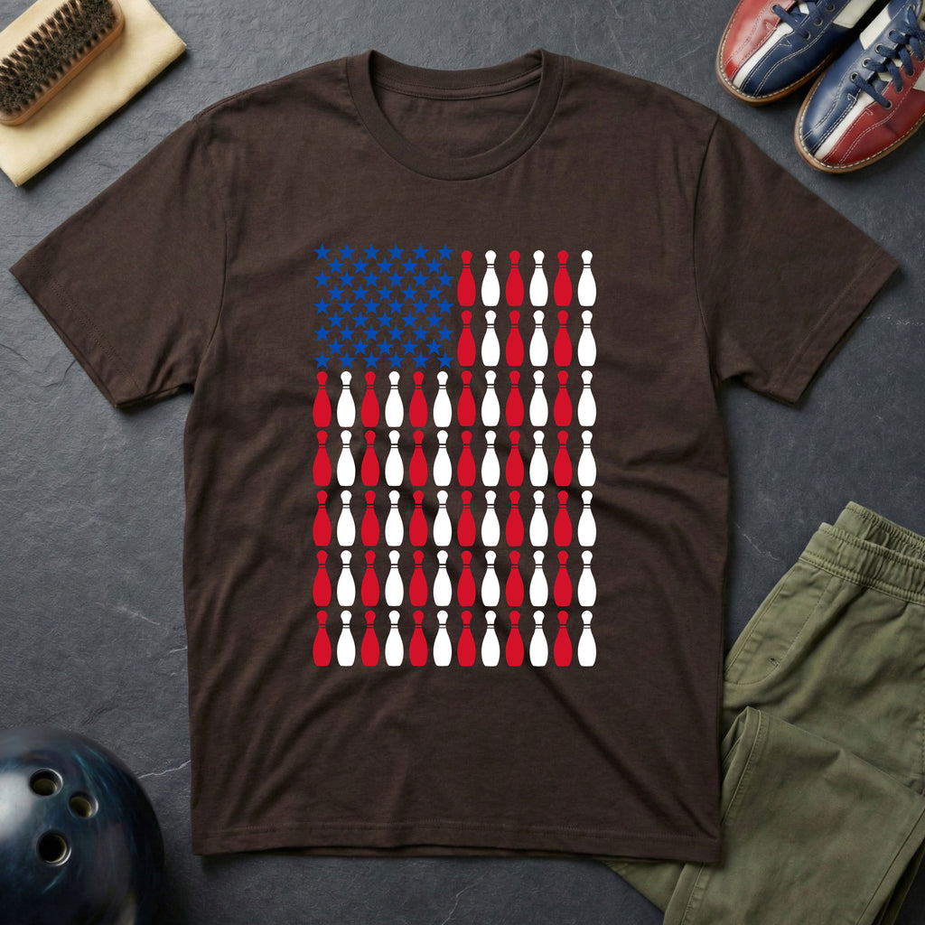 US Flag Bowling T-Shirt