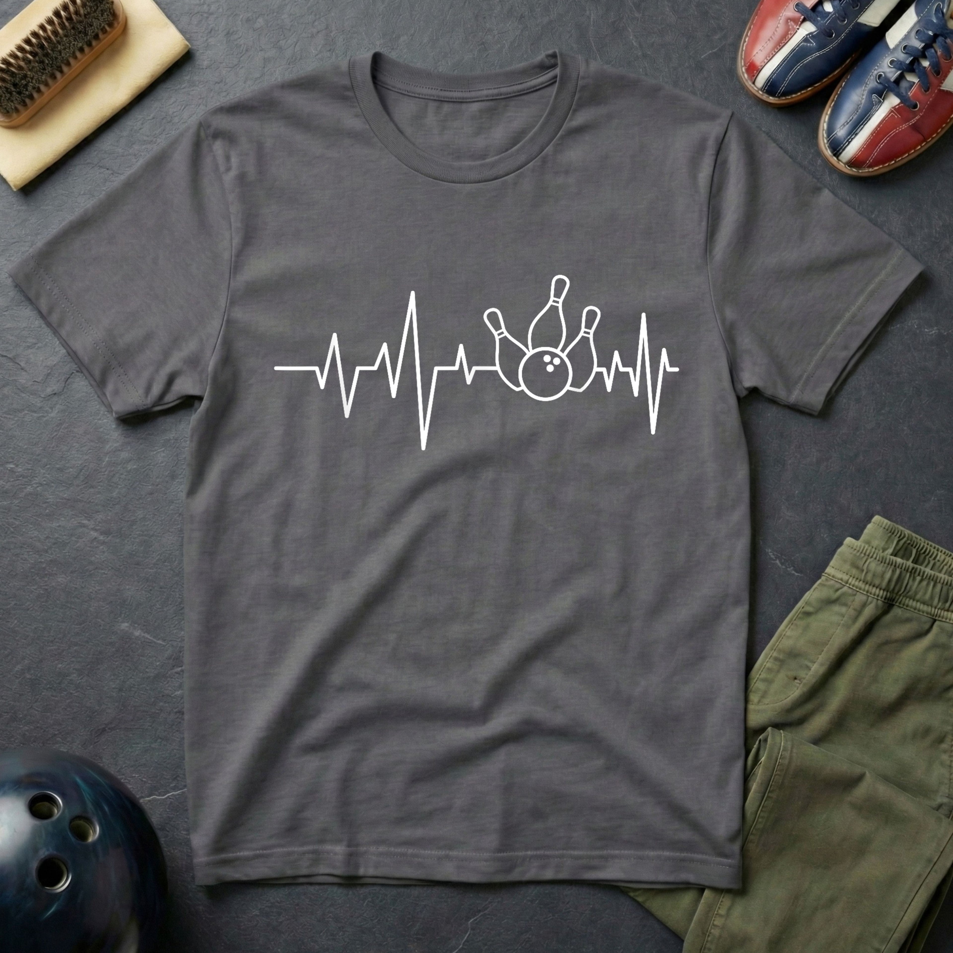 Heartbeat Bowling Ball & Pins T-Shirt