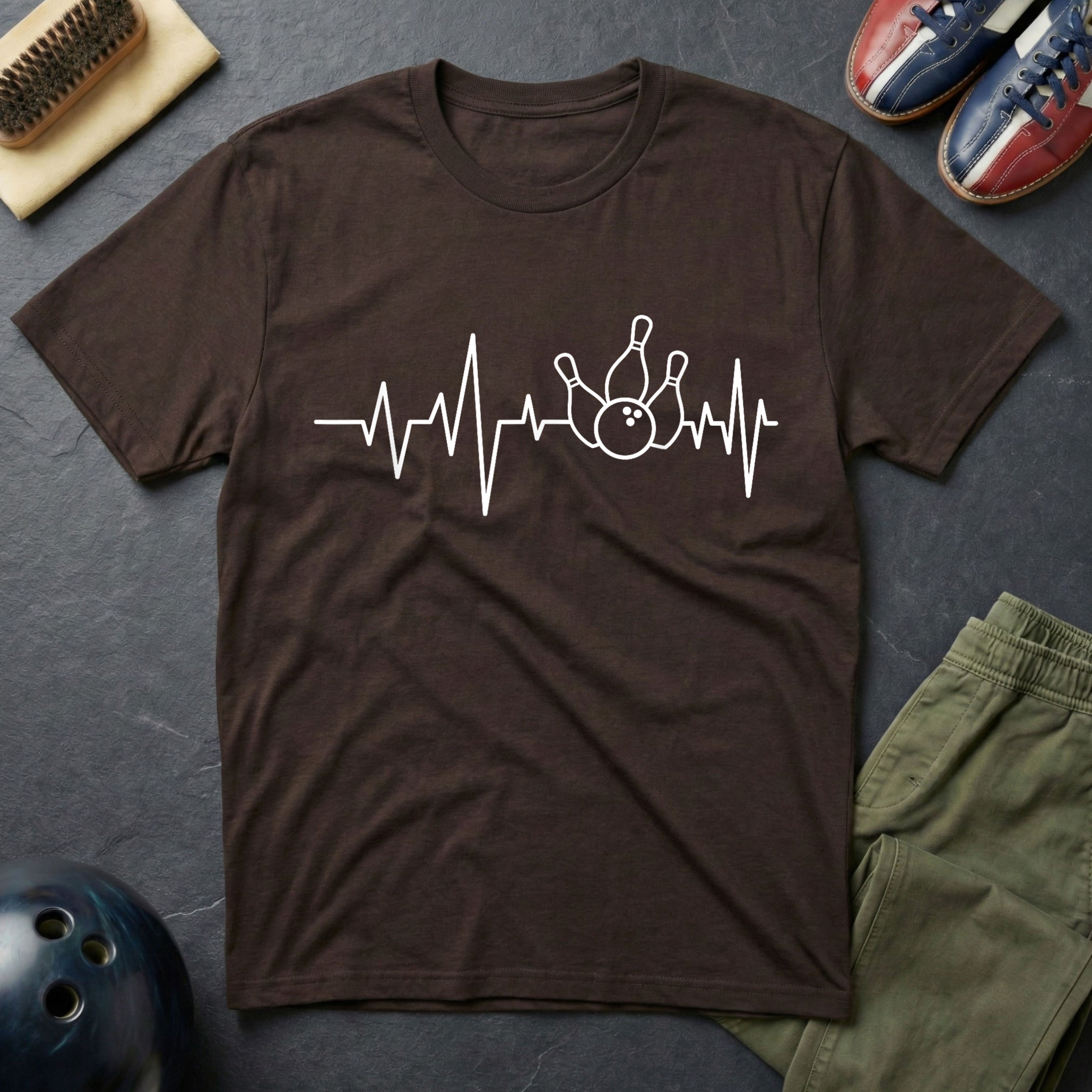 Heartbeat Bowling Ball & Pins T-Shirt