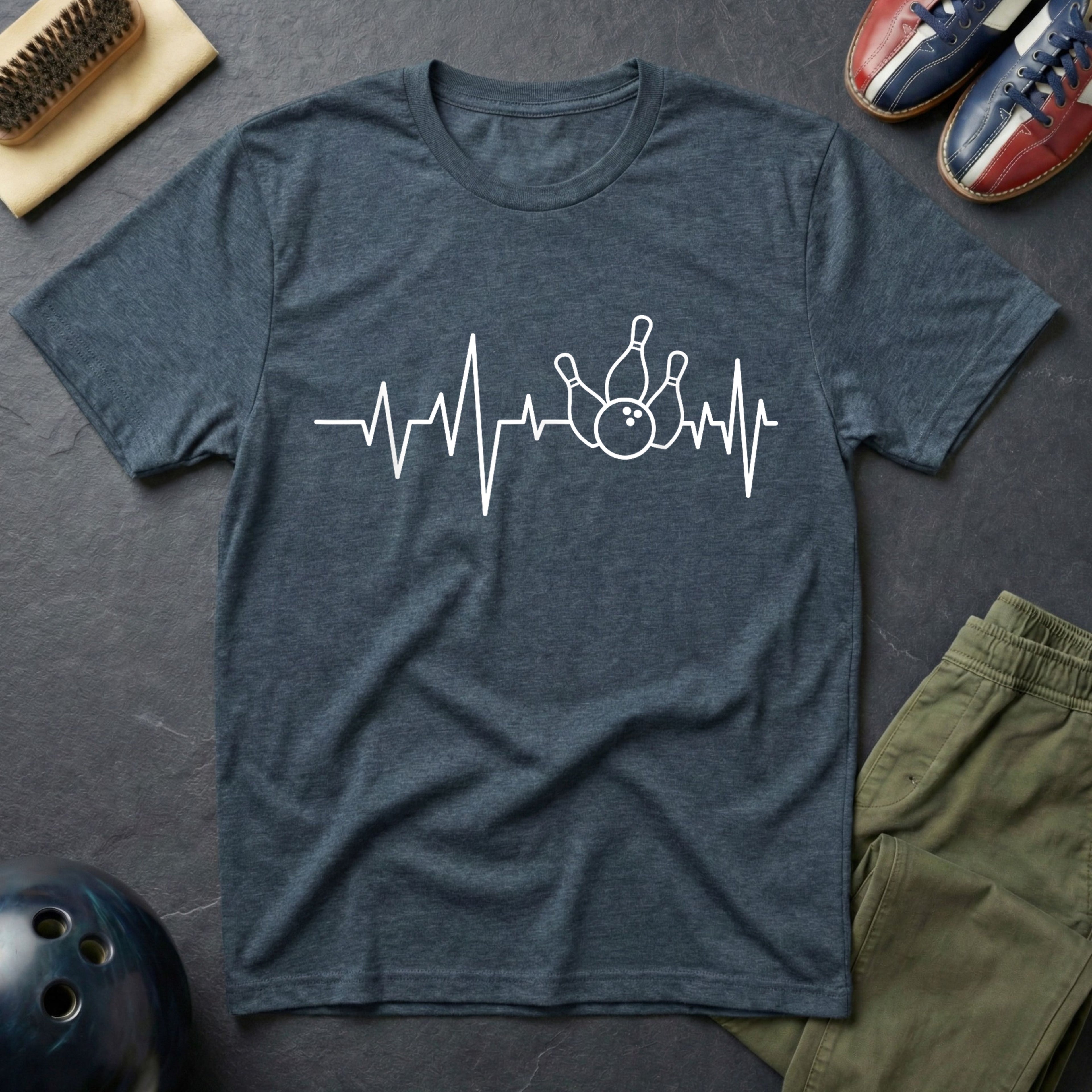 Heartbeat Bowling Ball & Pins T-Shirt