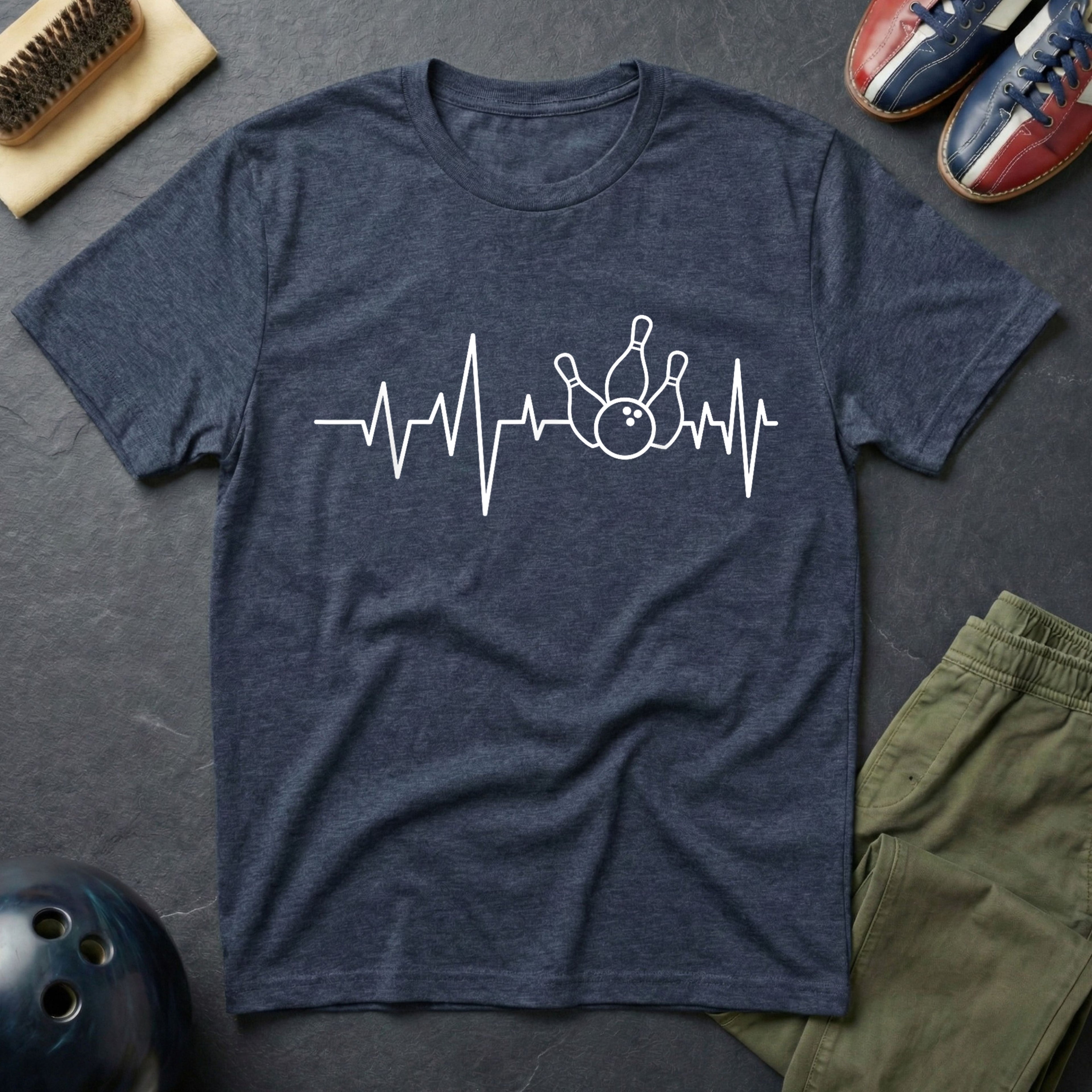Heartbeat Bowling Ball & Pins T-Shirt