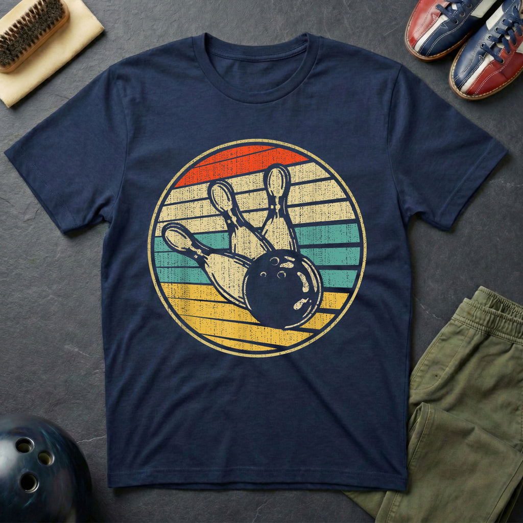 Retro Bowling Ball & Pins T-Shirt
