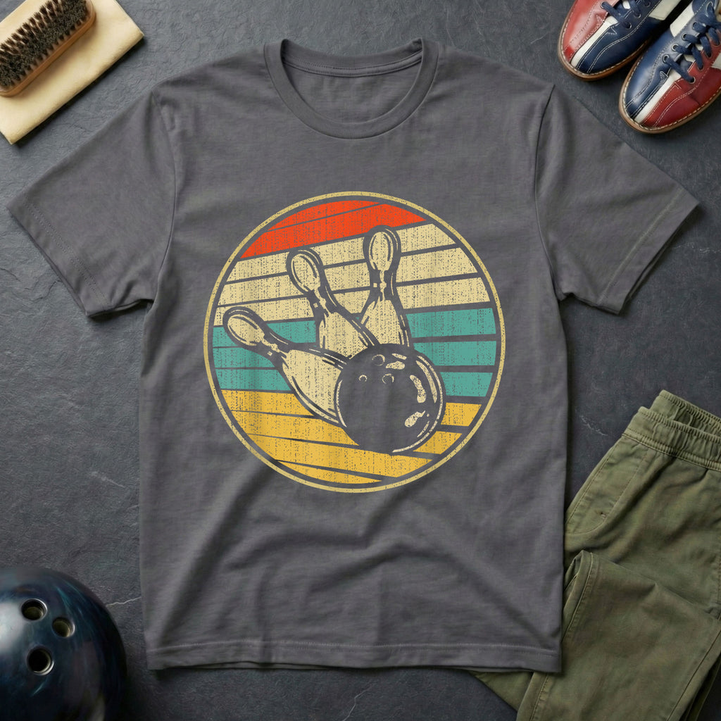Retro Bowling Ball & Pins T-Shirt
