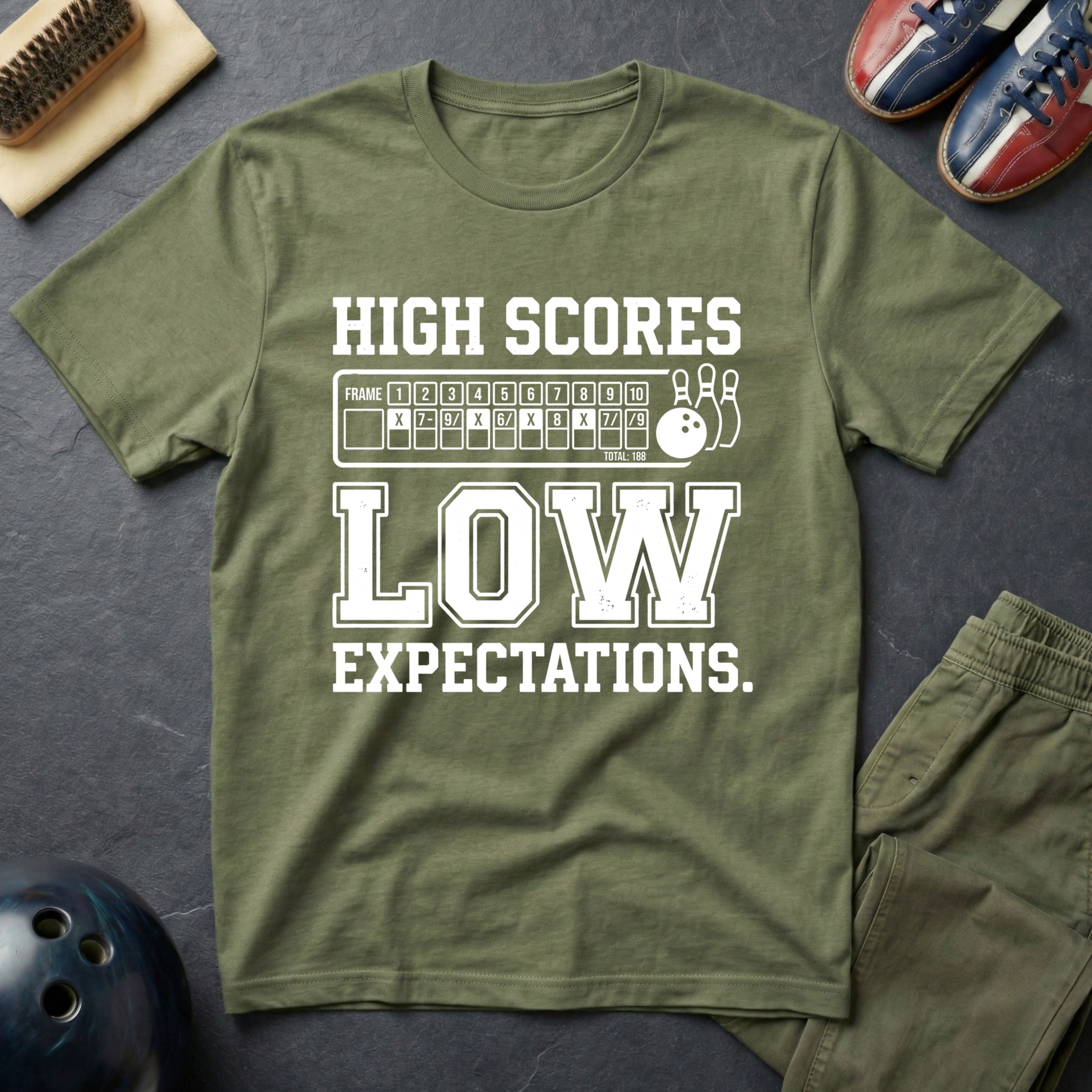 High Scores Low Expectations T-Shirt