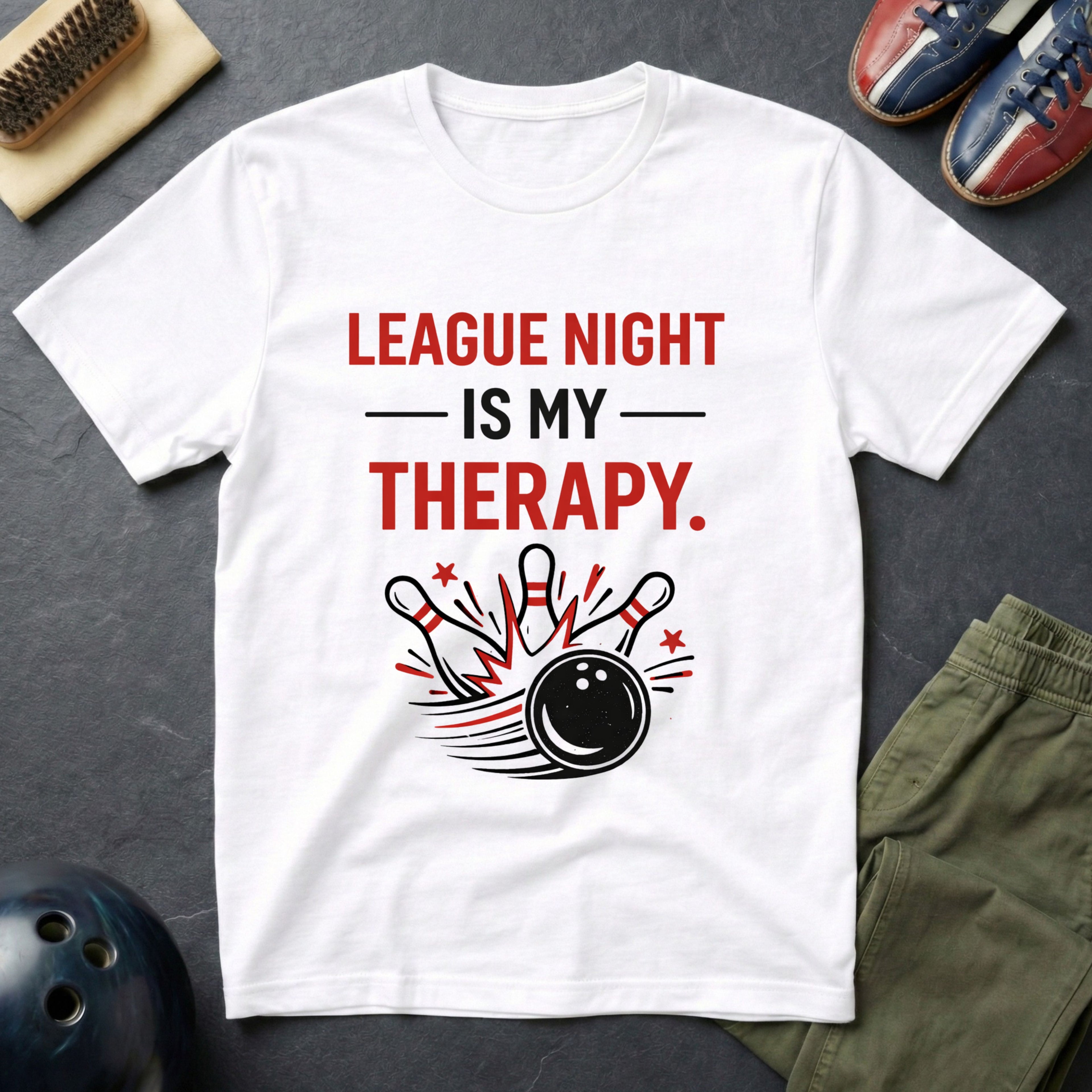 League Night Is My Therapy T-Shirt