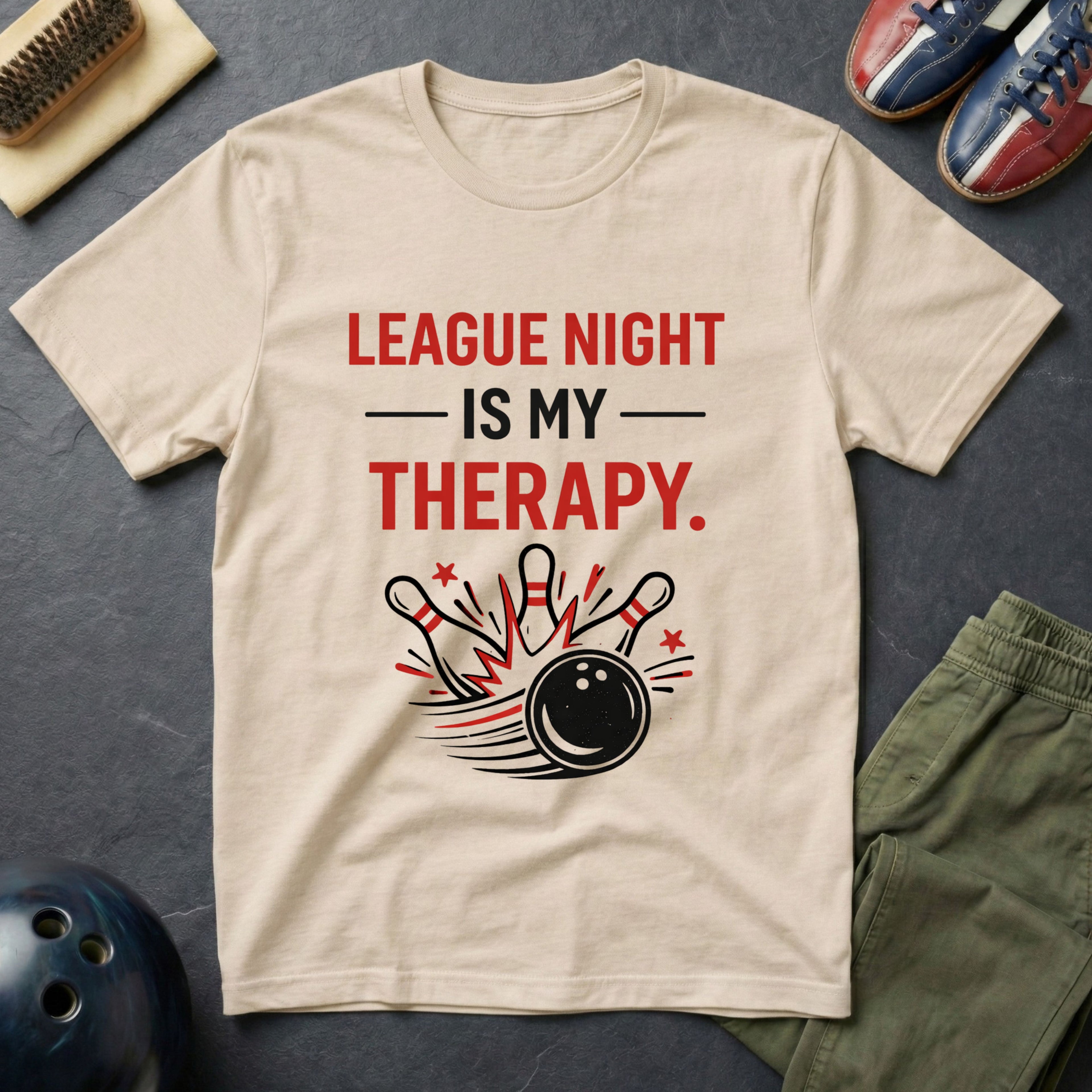 League Night Is My Therapy T-Shirt