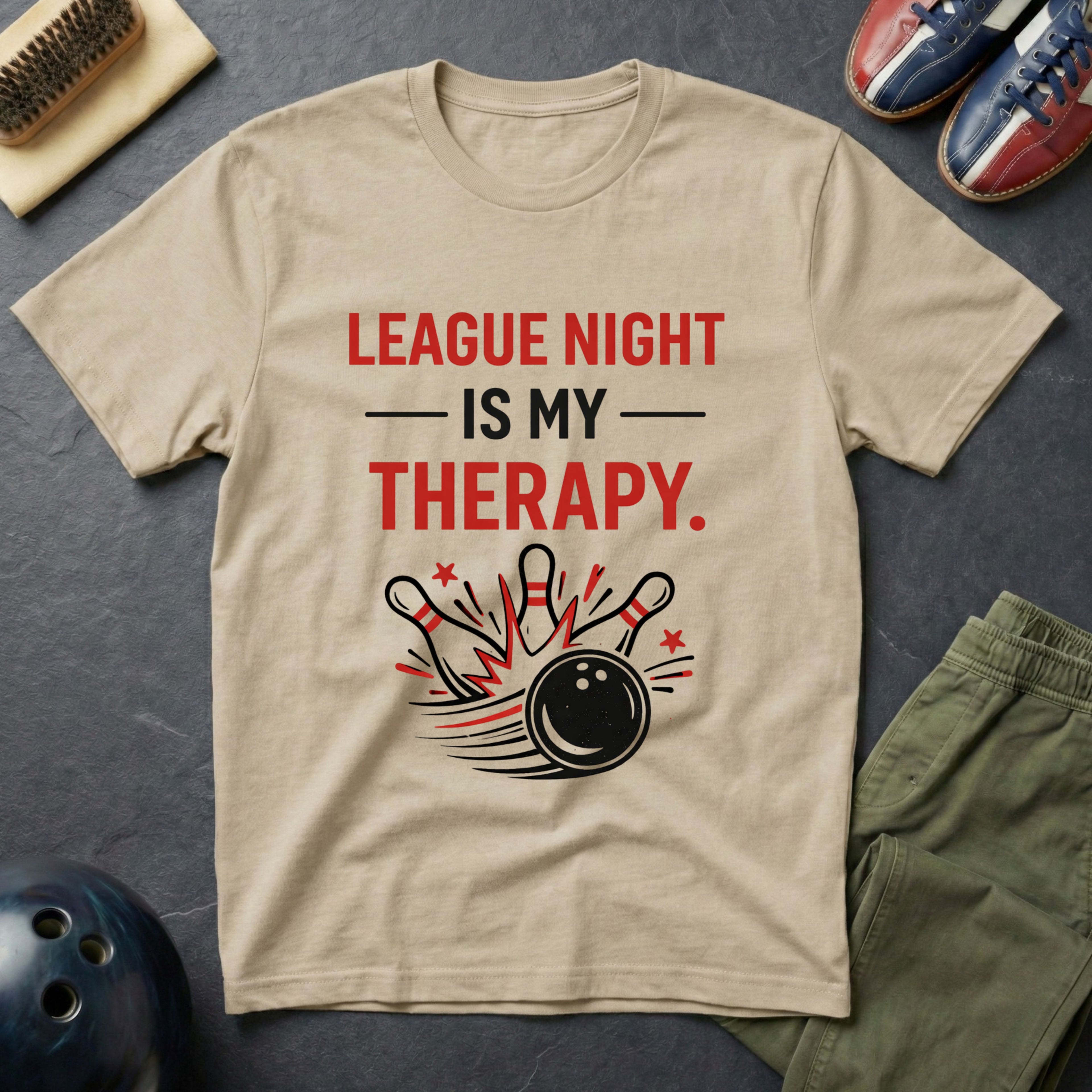 League Night Is My Therapy T-Shirt