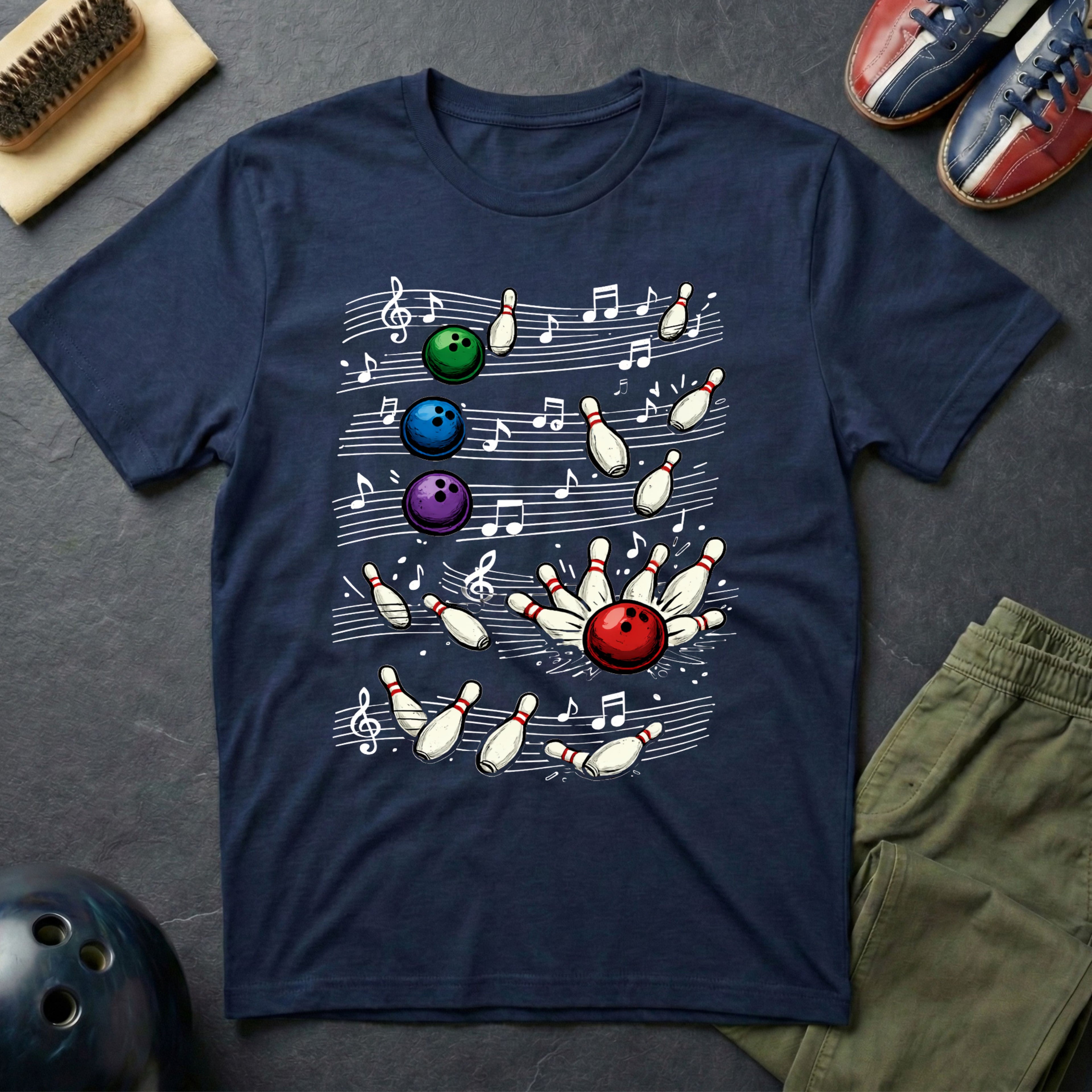 Bowlers Sheet Music T-Shirt