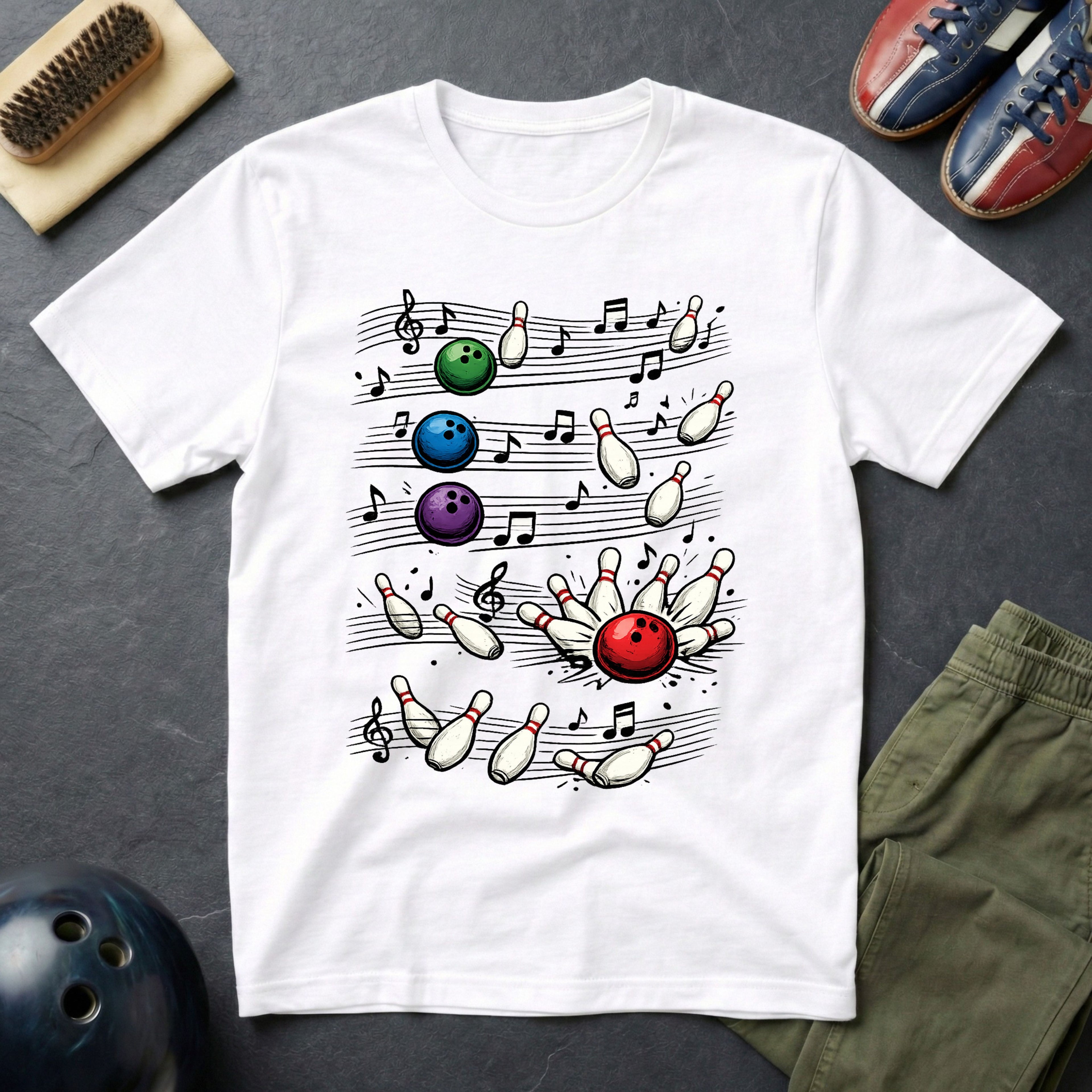Bowlers Sheet Music T-Shirt