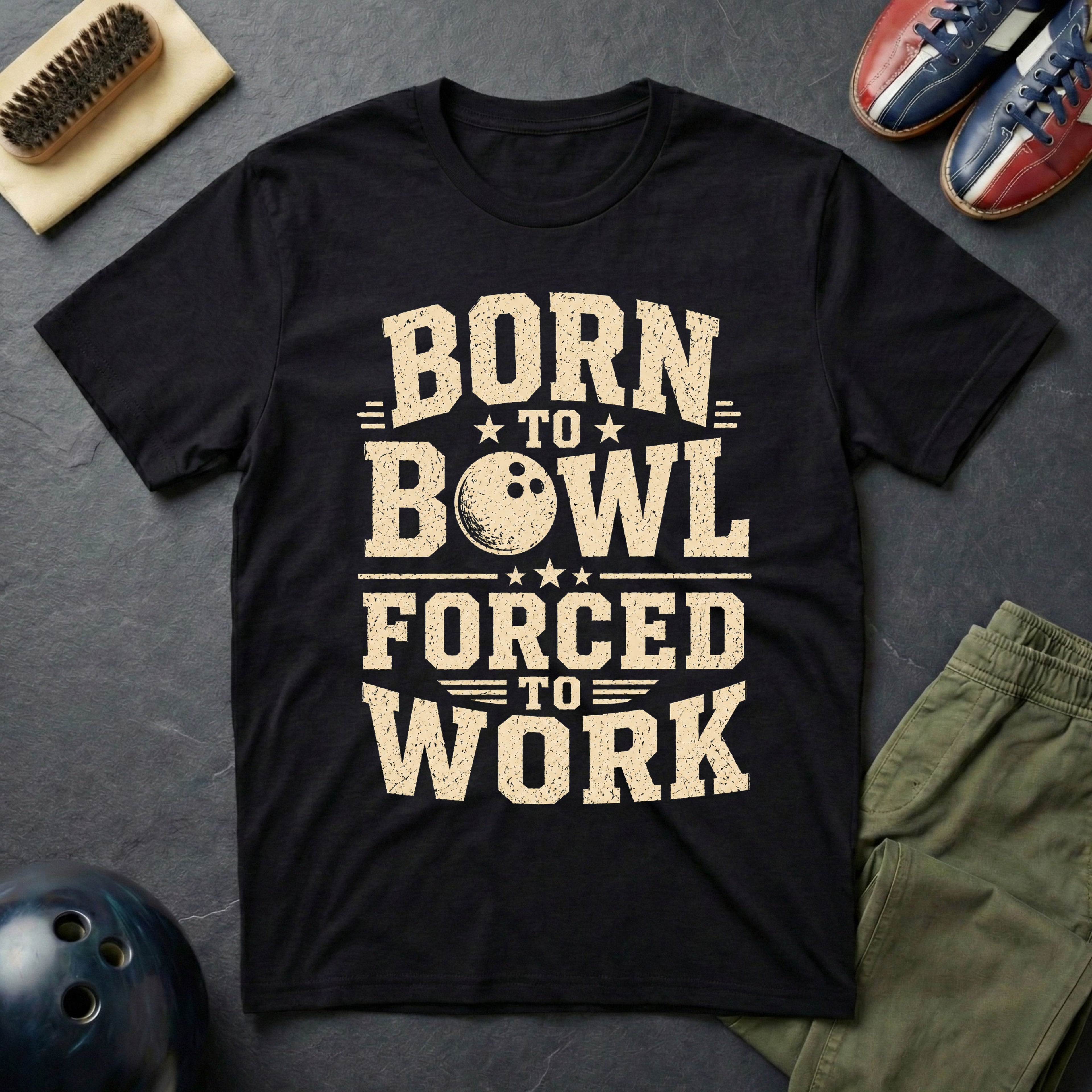 Born To Bowl Forced To Work T-Shirt