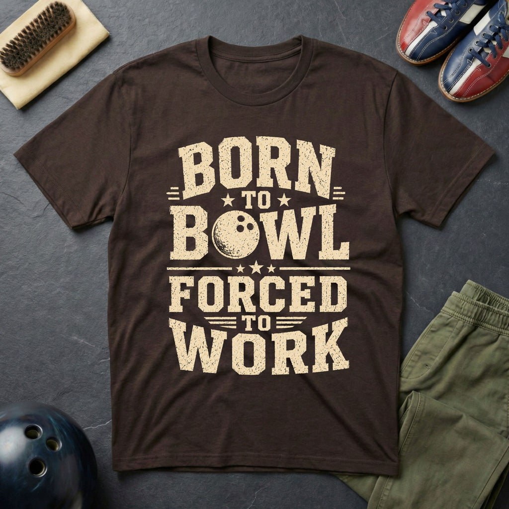 Born To Bowl Forced To Work T-Shirt