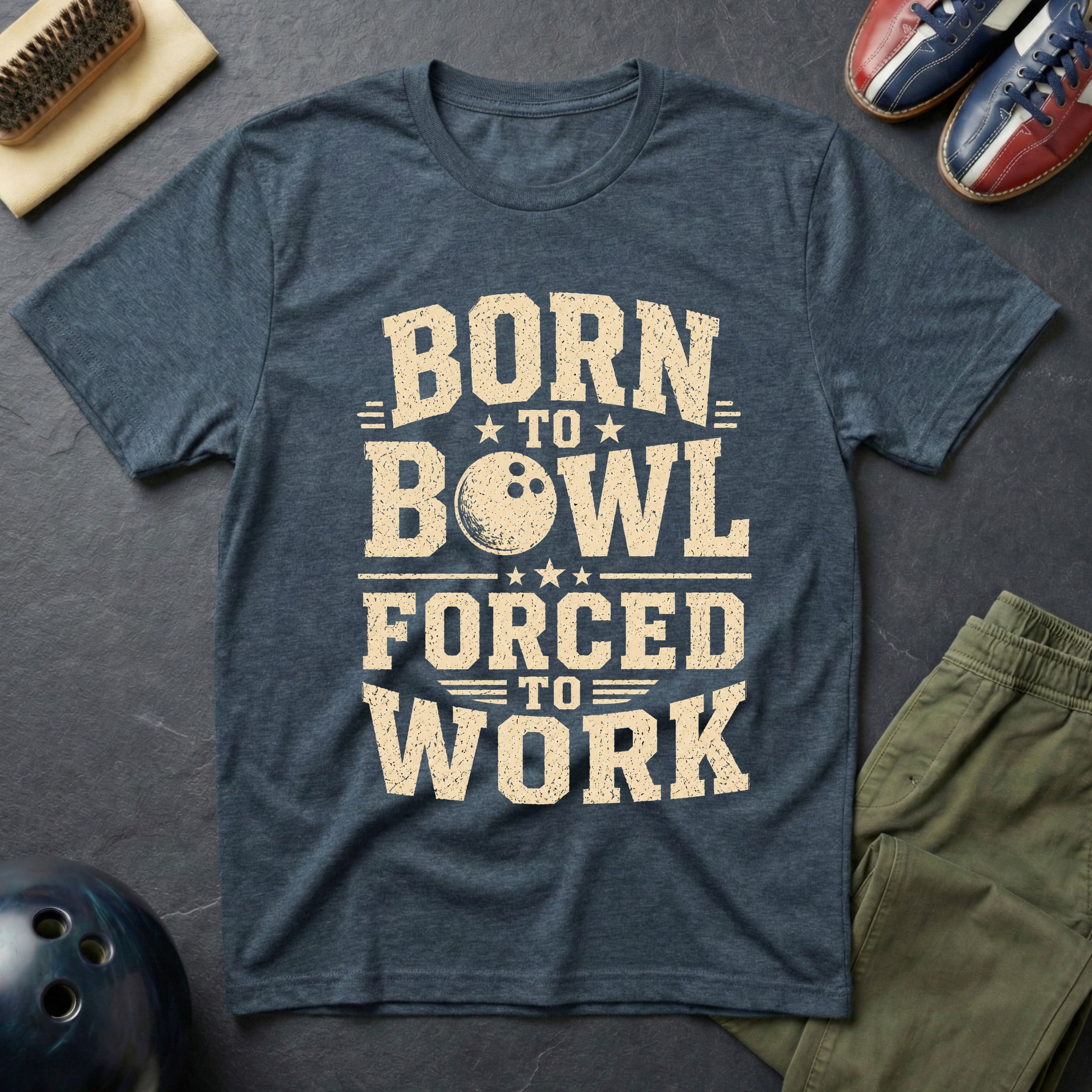 Born To Bowl Forced To Work T-Shirt