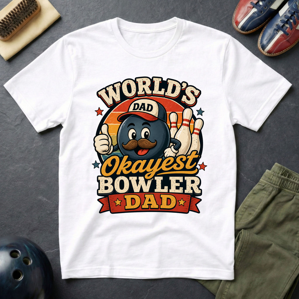 World's Okayest Bowler Dad T-Shirt