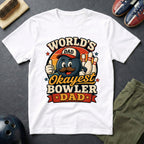 World's Okayest Bowler Dad T-Shirt