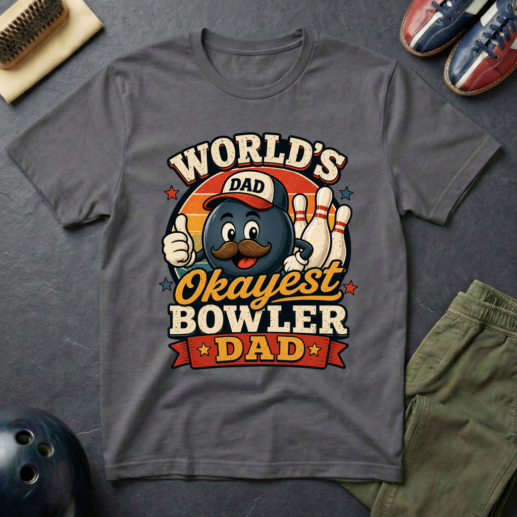 World's Okayest Bowler Dad T-Shirt