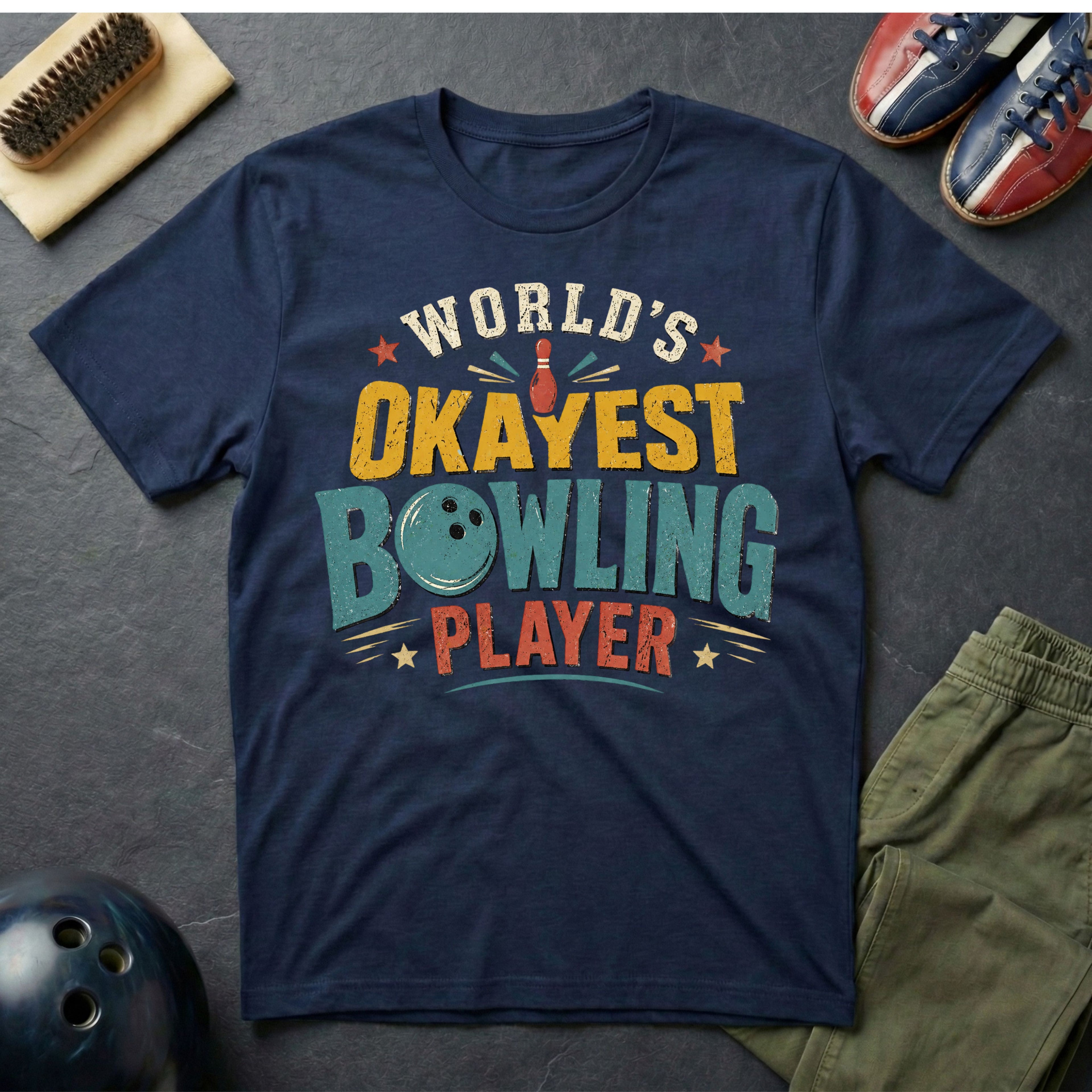 World's Okayest Bowling Player T-Shirt