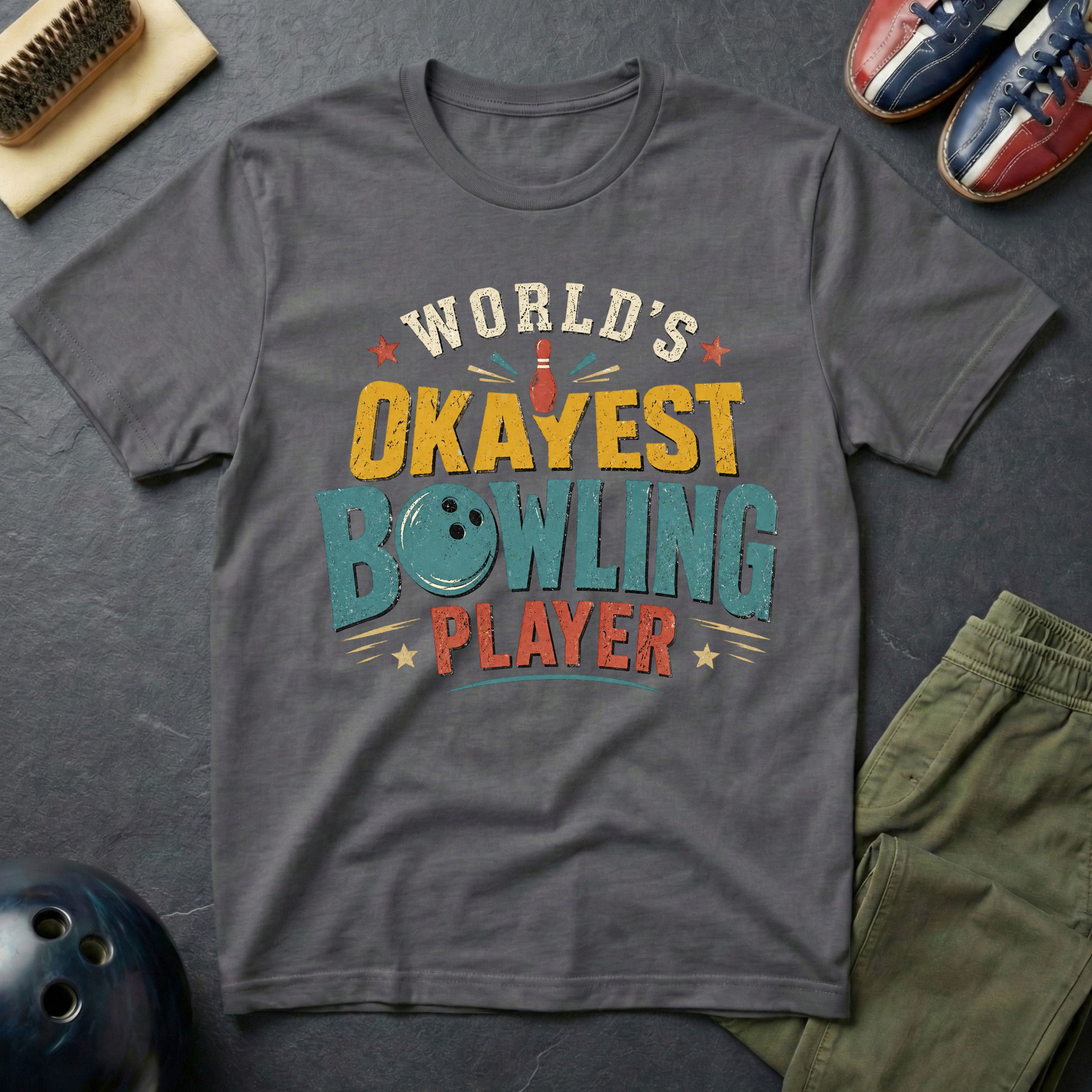 World's Okayest Bowling Player T-Shirt