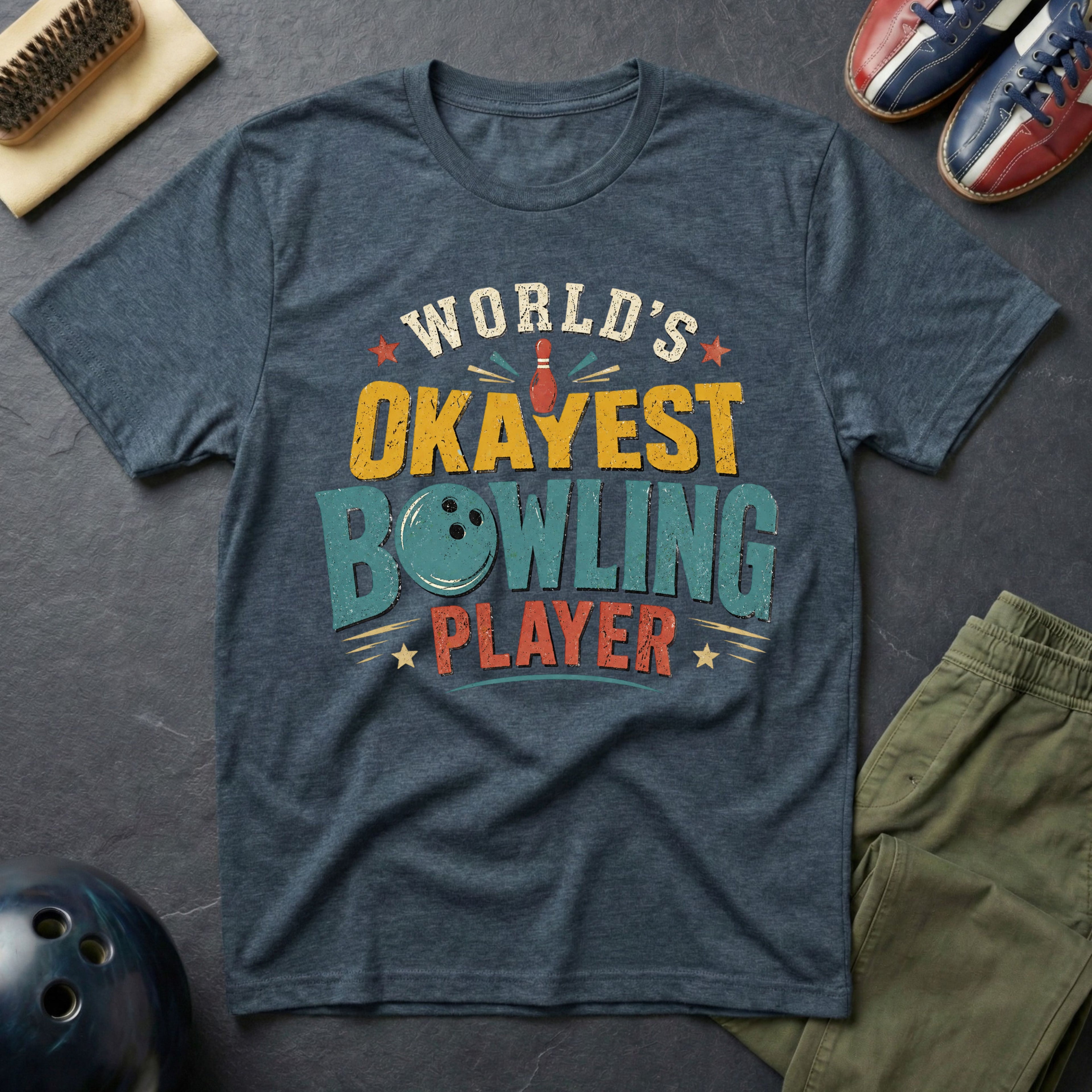 World's Okayest Bowling Player T-Shirt