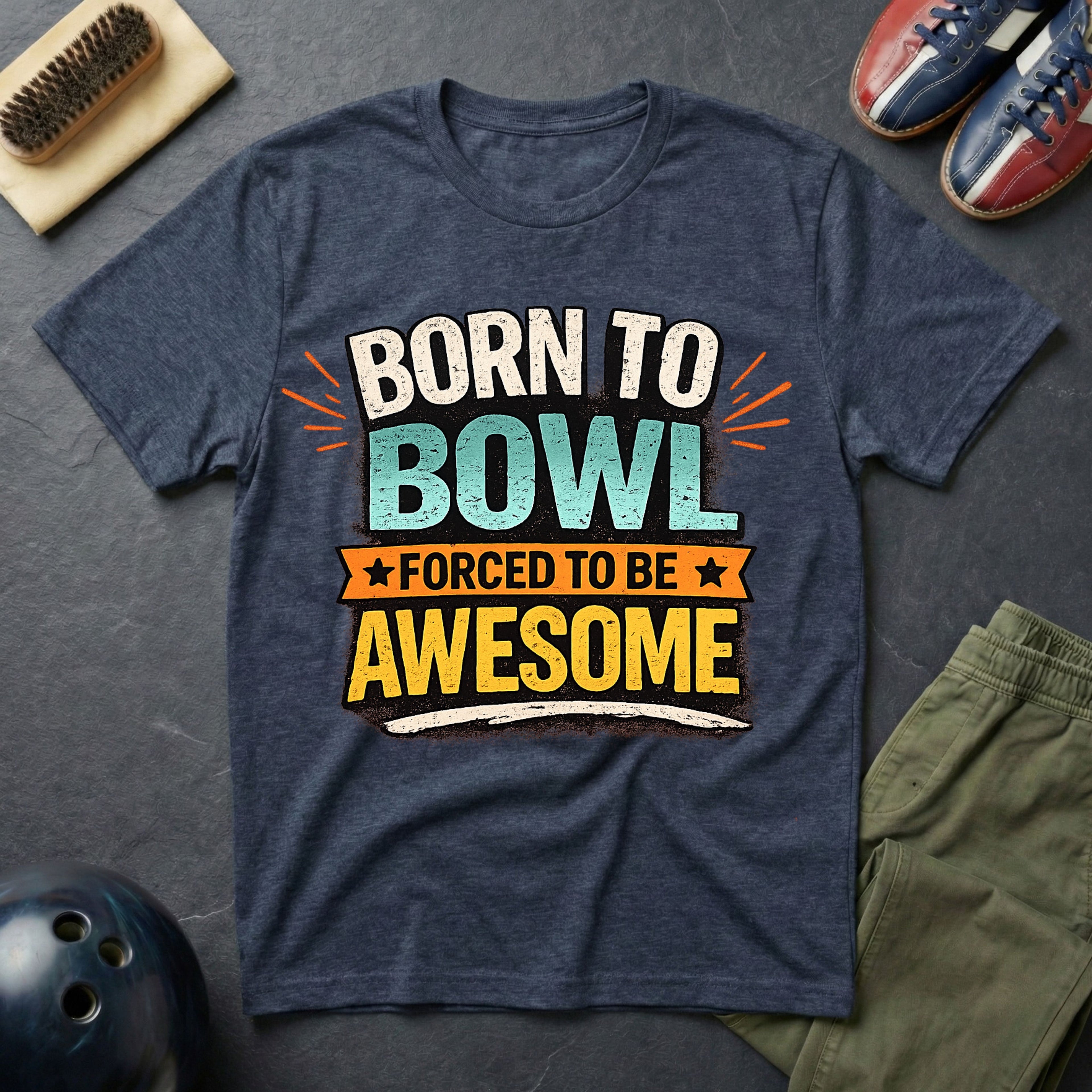 Born To Bowl Forced To Be Awesome T-Shirt