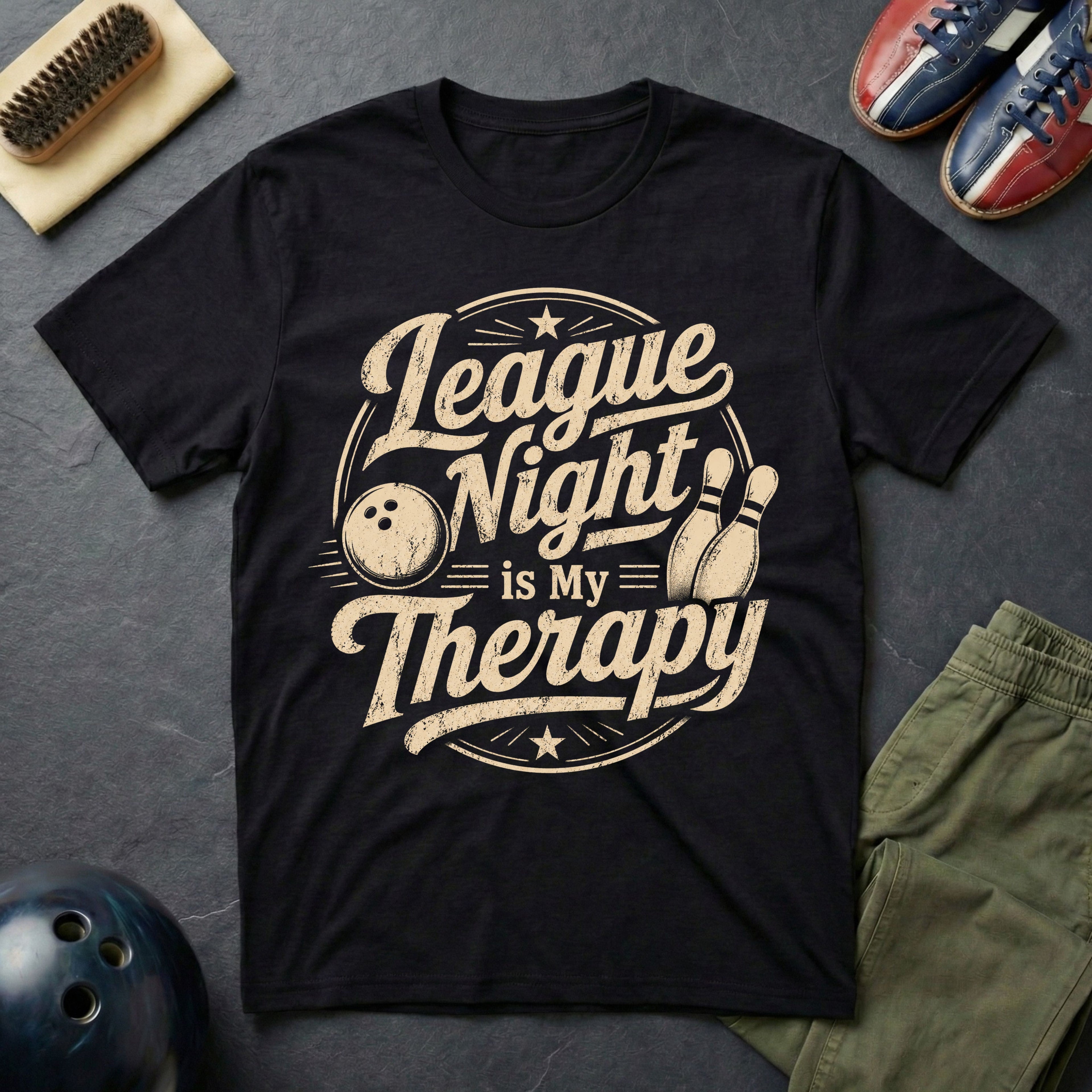 League Night Is My Therapy T-Shirt