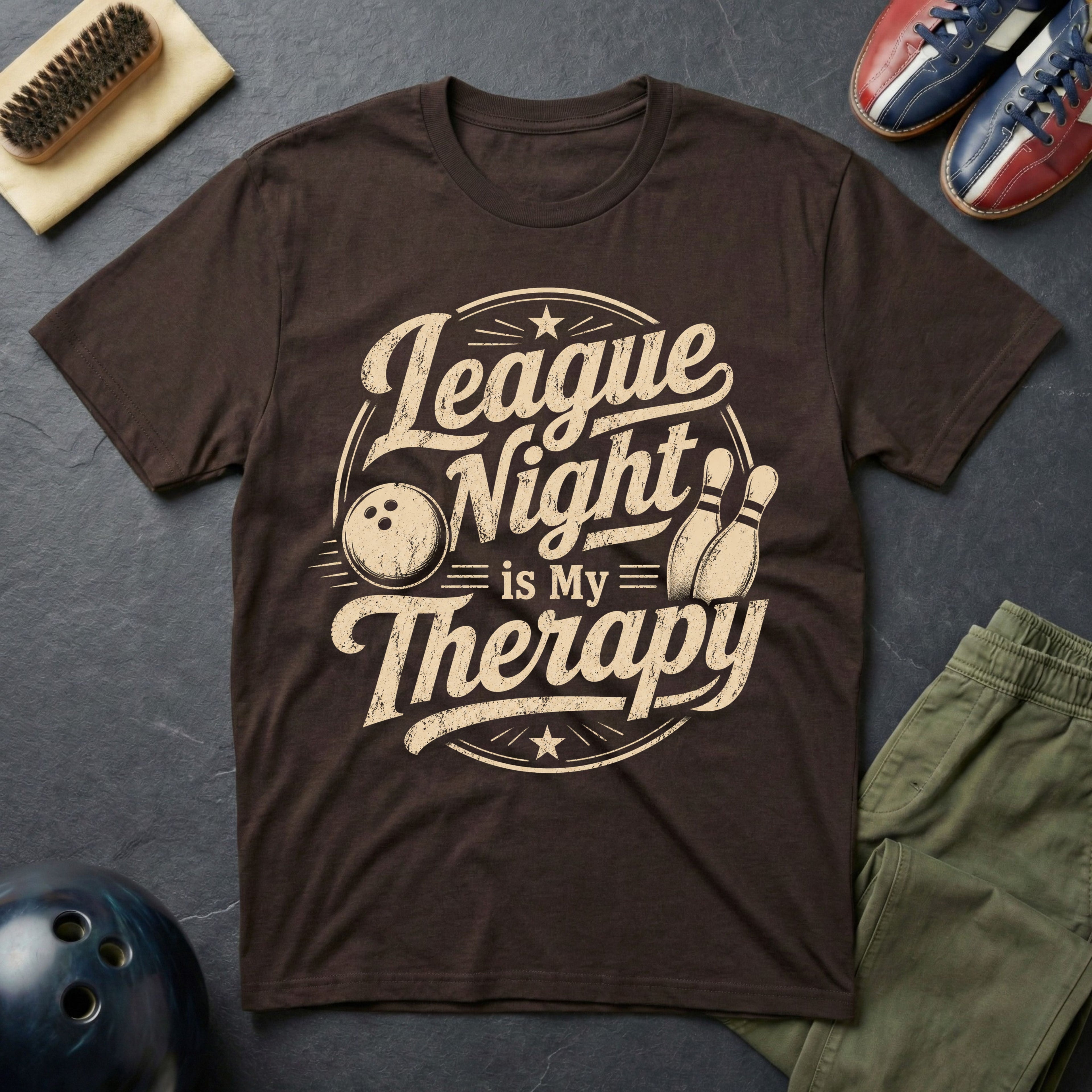League Night Is My Therapy T-Shirt