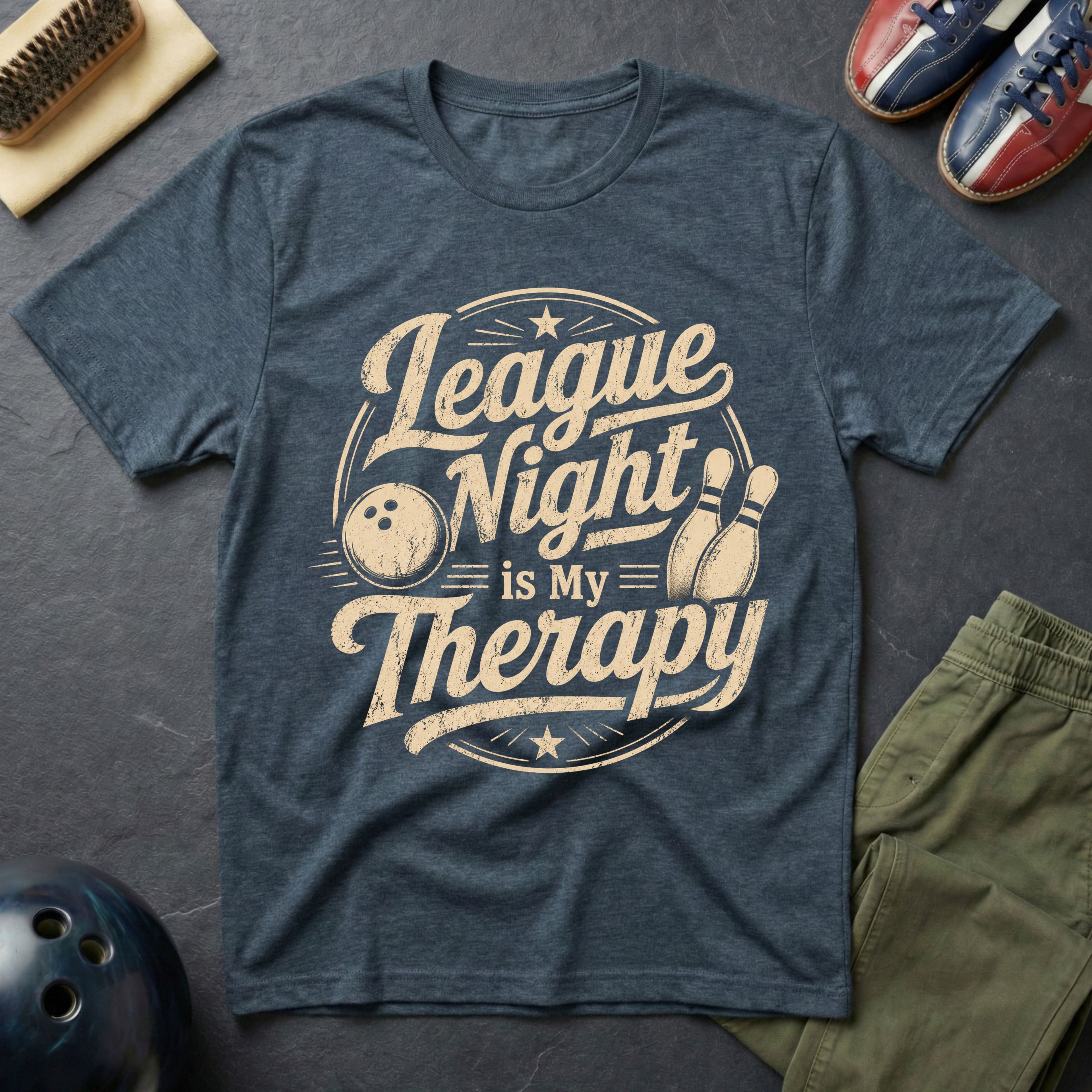 League Night Is My Therapy T-Shirt