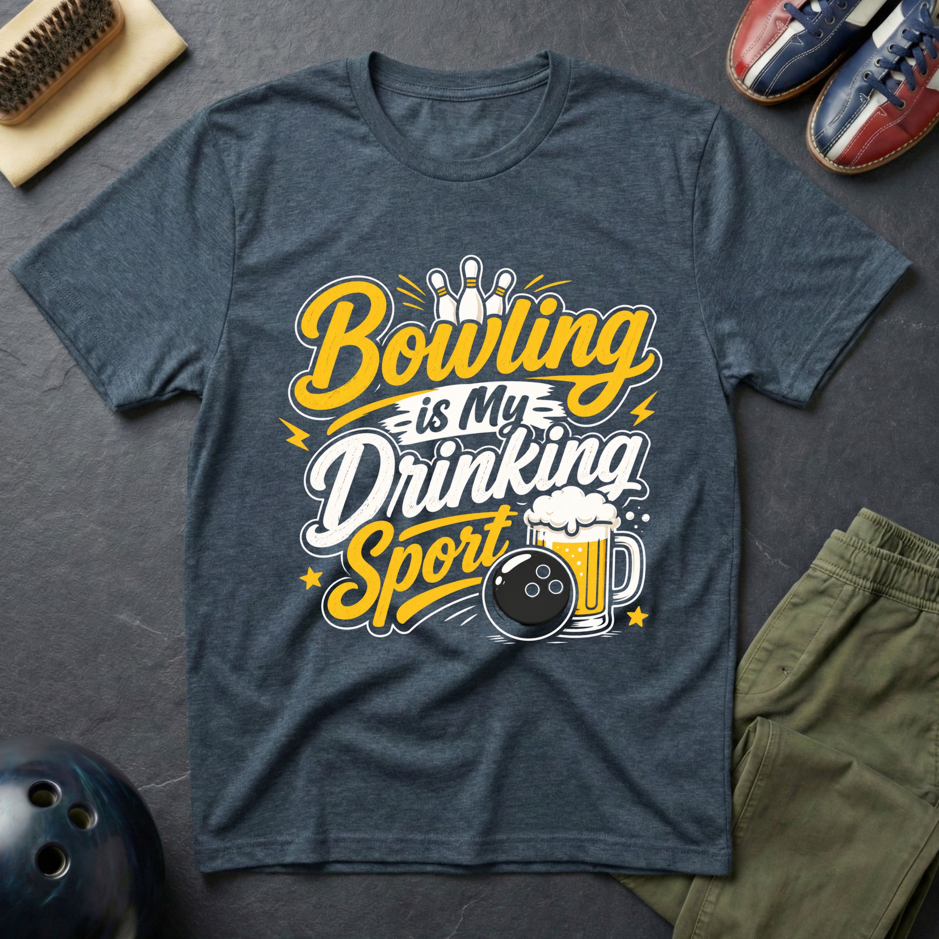 Bowling Is My Drinking Sports T-Shirt