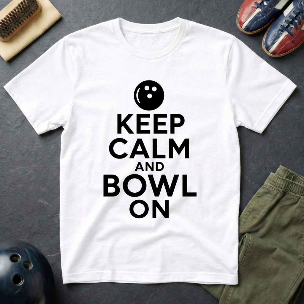 Keep Calm And Bowl On T-Shirt