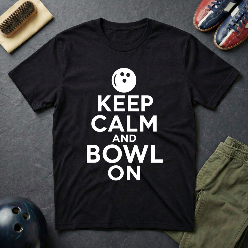 Keep Calm And Bowl On T-Shirt