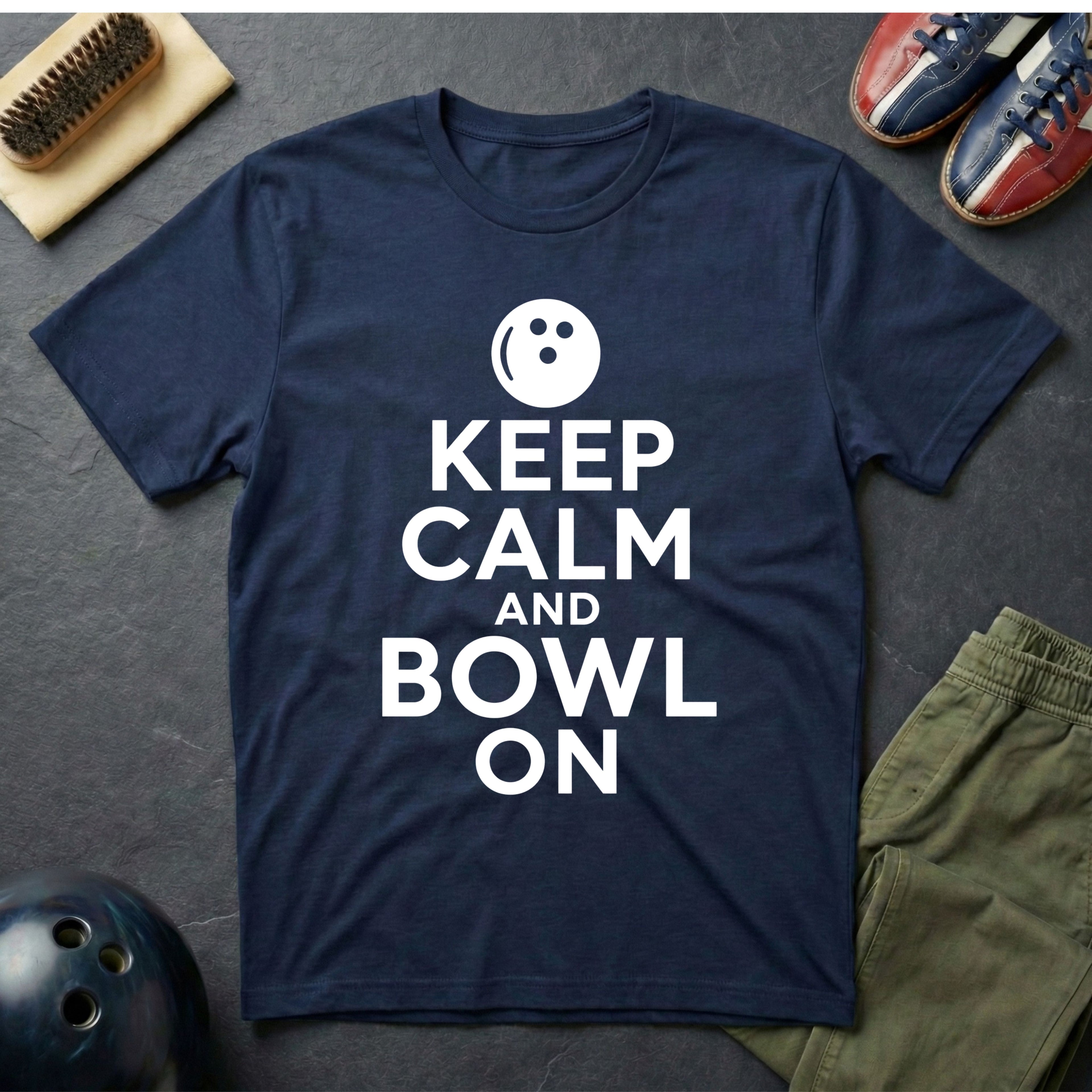 Keep Calm And Bowl On T-Shirt