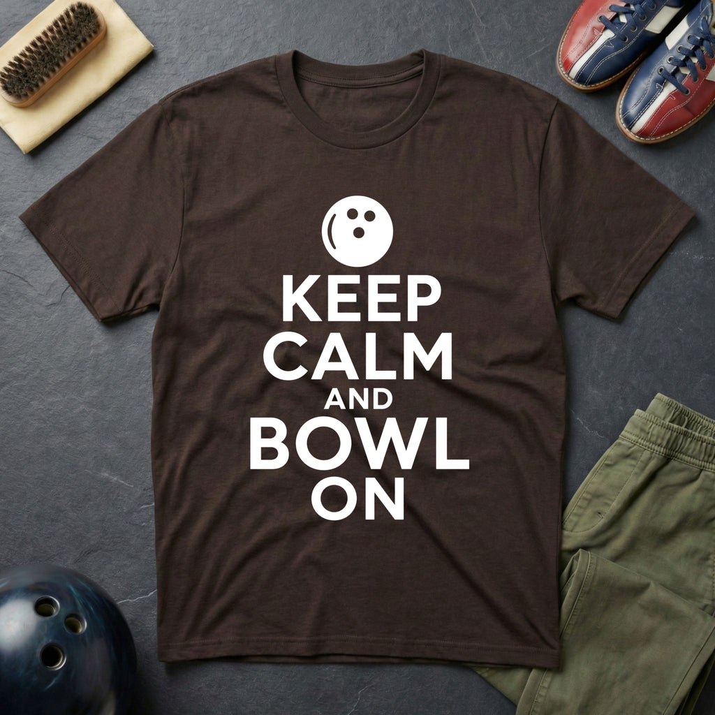 Keep Calm And Bowl On T-Shirt