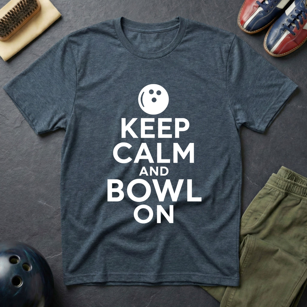 Keep Calm And Bowl On T-Shirt