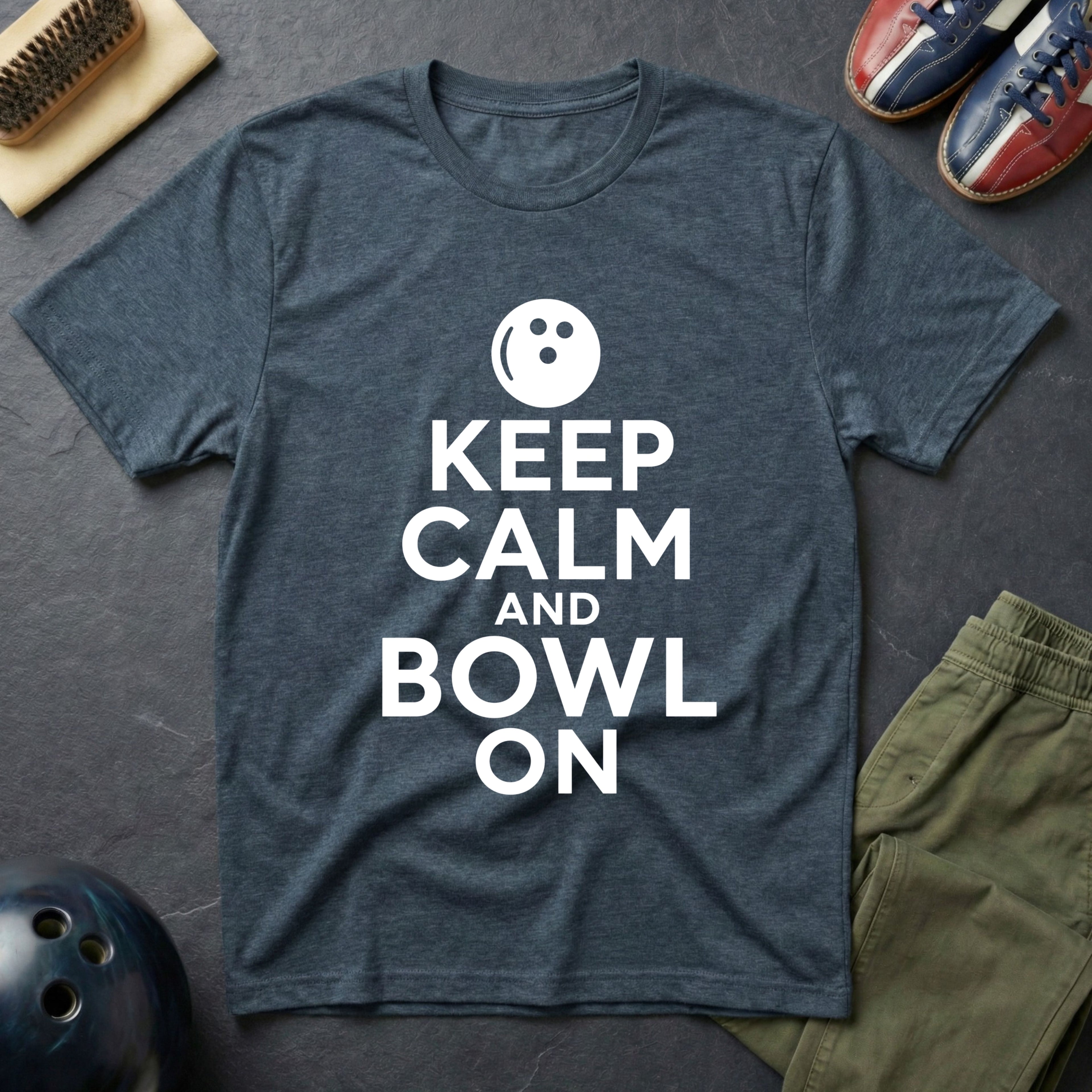 Keep Calm And Bowl On T-Shirt