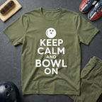 Keep Calm And Bowl On T-Shirt