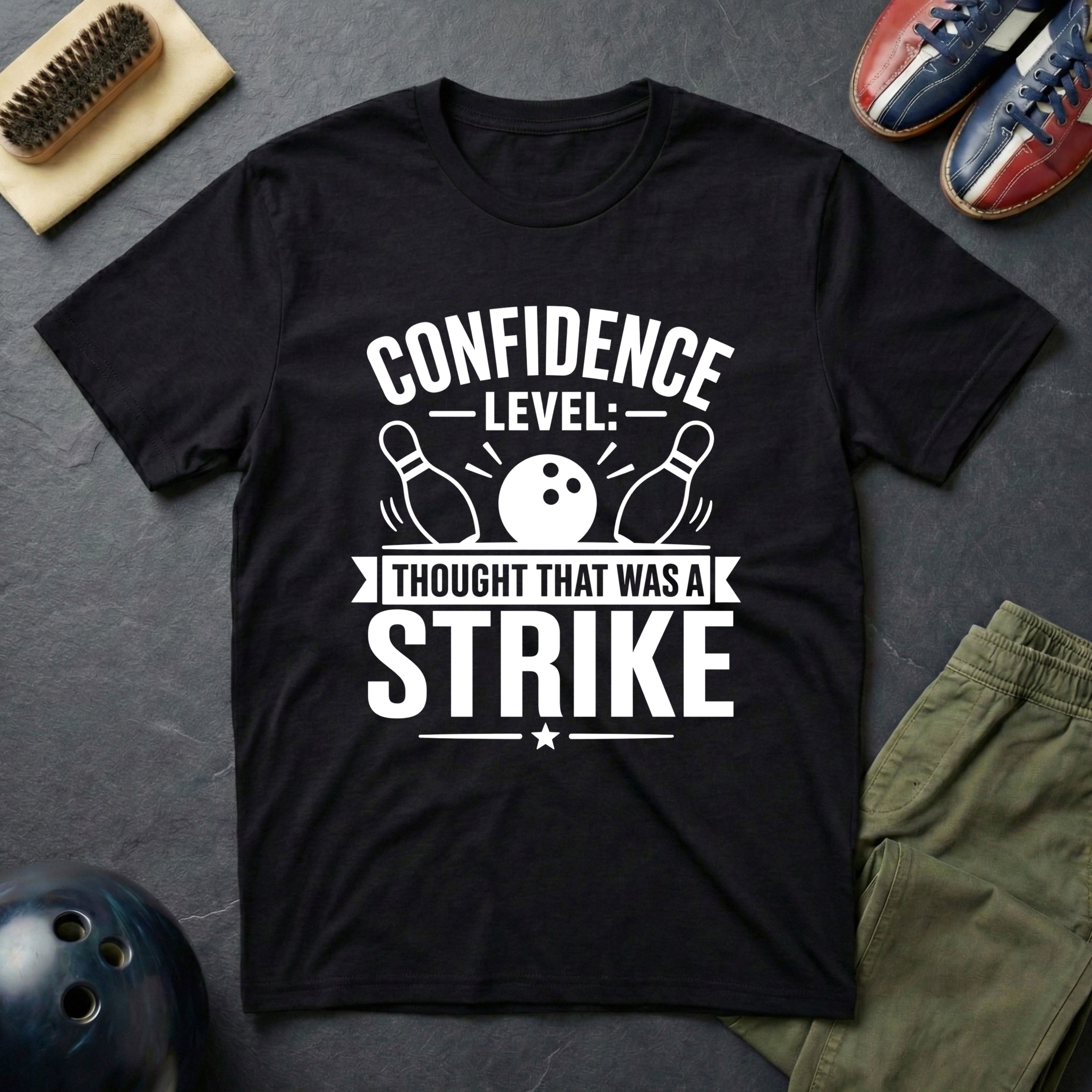 Confidence Level: Thought That Was A Strike T-Shirt