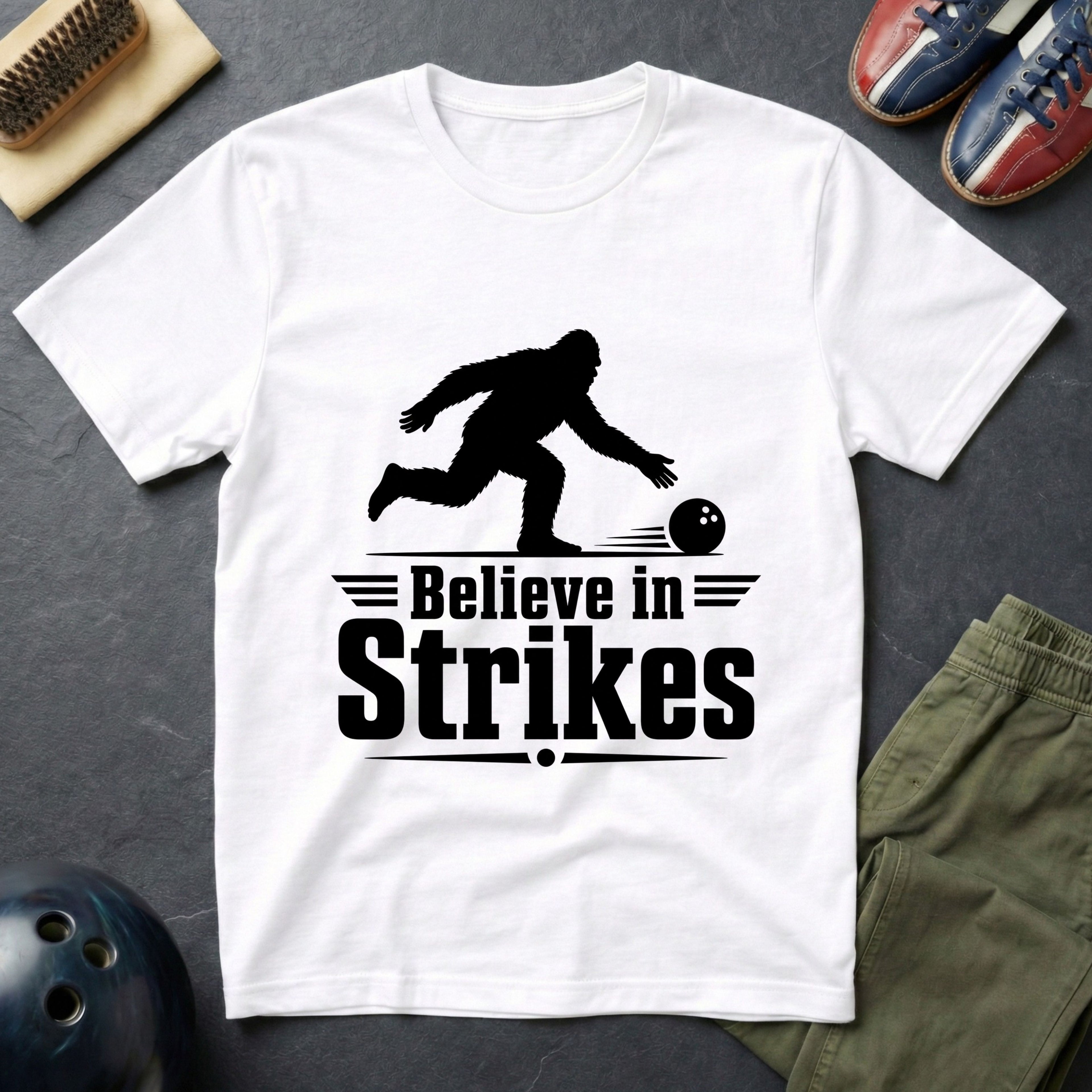 Bigfoot Believe In Strikes T-Shirt