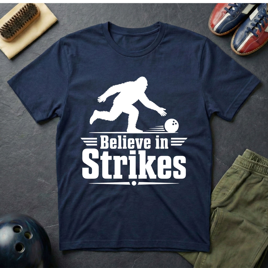Bigfoot Believe In Strikes T-Shirt