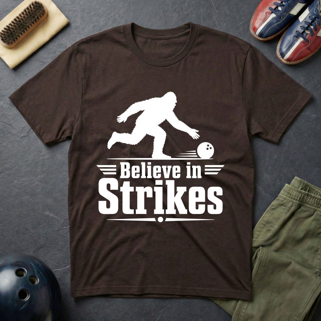 Bigfoot Believe In Strikes T-Shirt