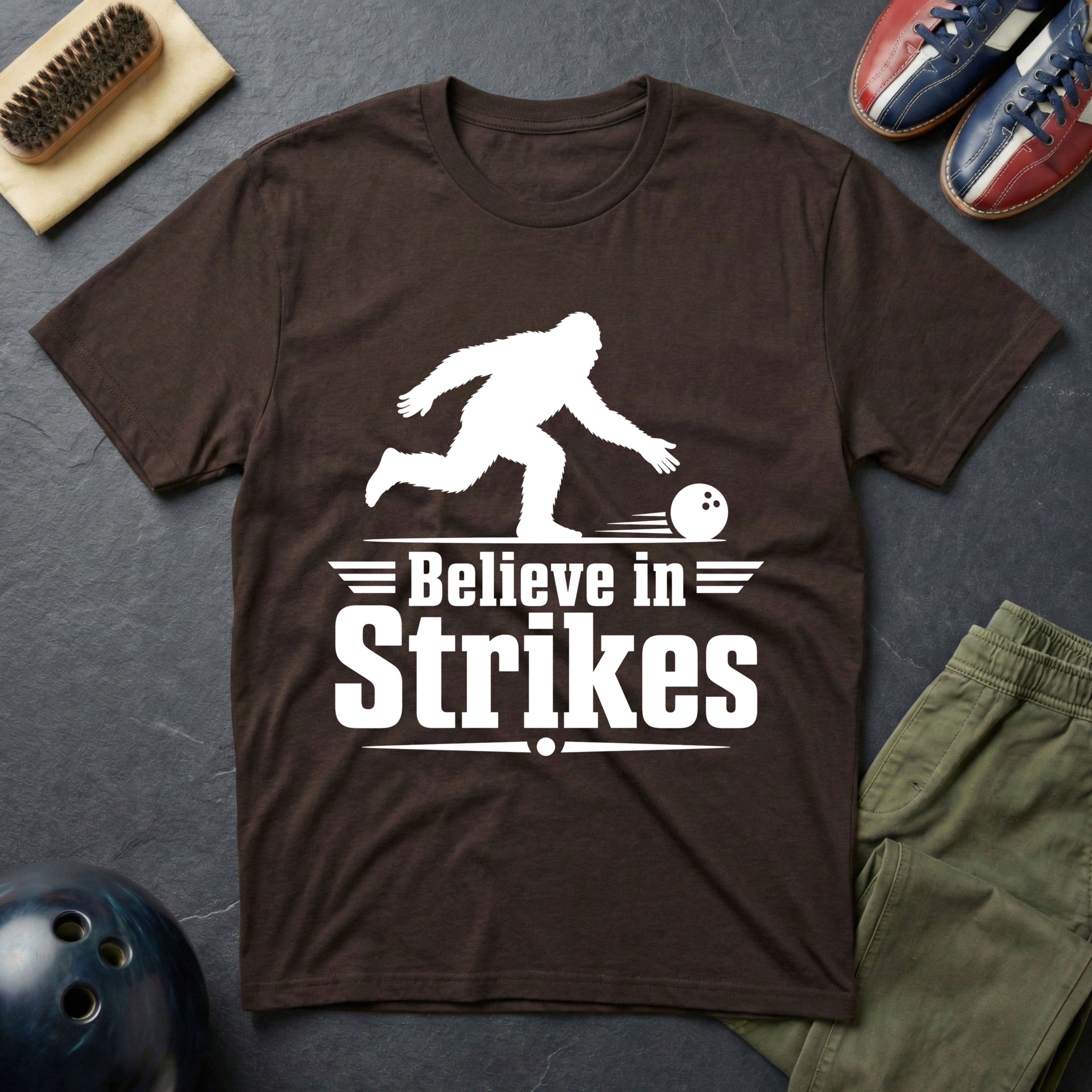 Bigfoot Believe In Strikes T-Shirt