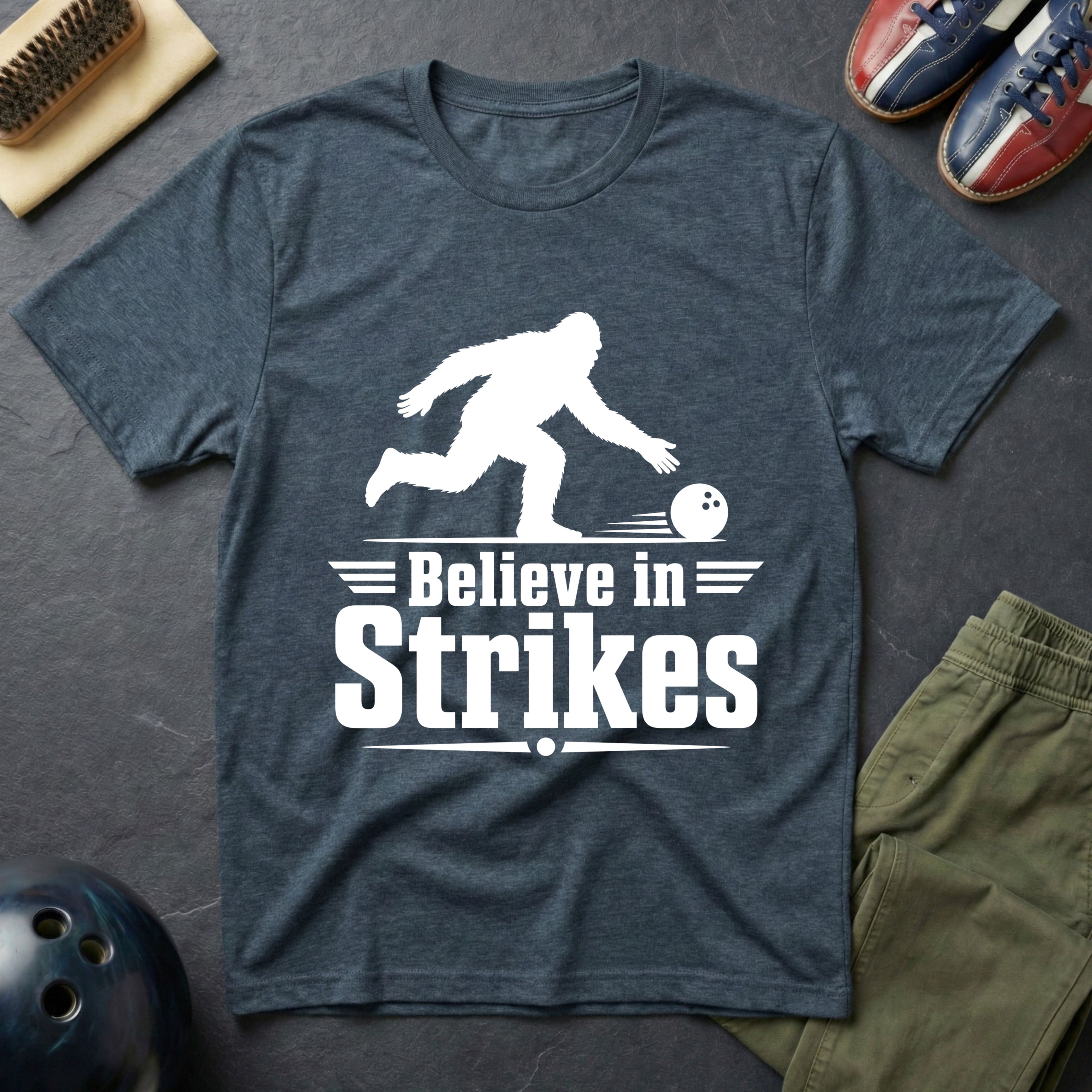 Bigfoot Believe In Strikes T-Shirt